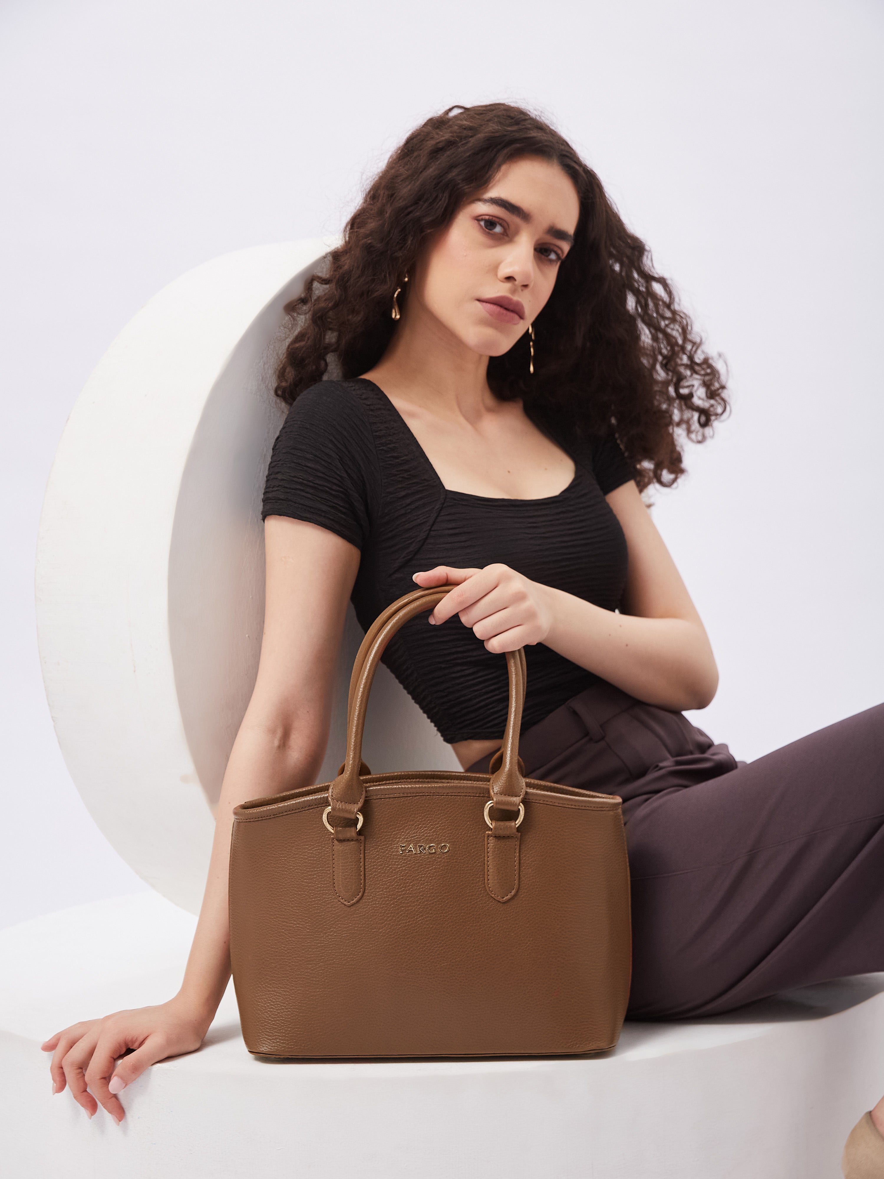 Valiant Tan Handbag for Women