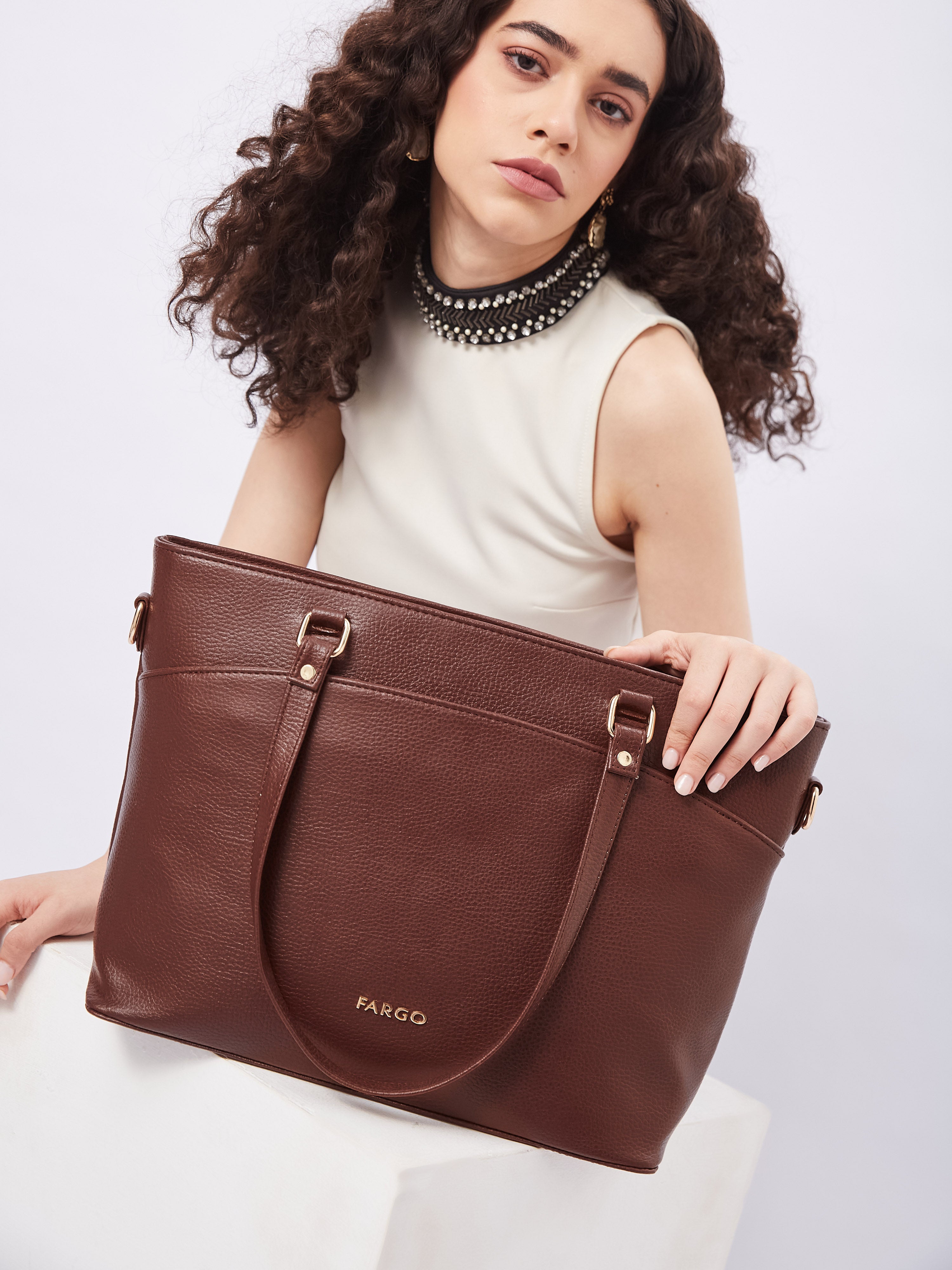 Arden Brown Tote Bag for Women