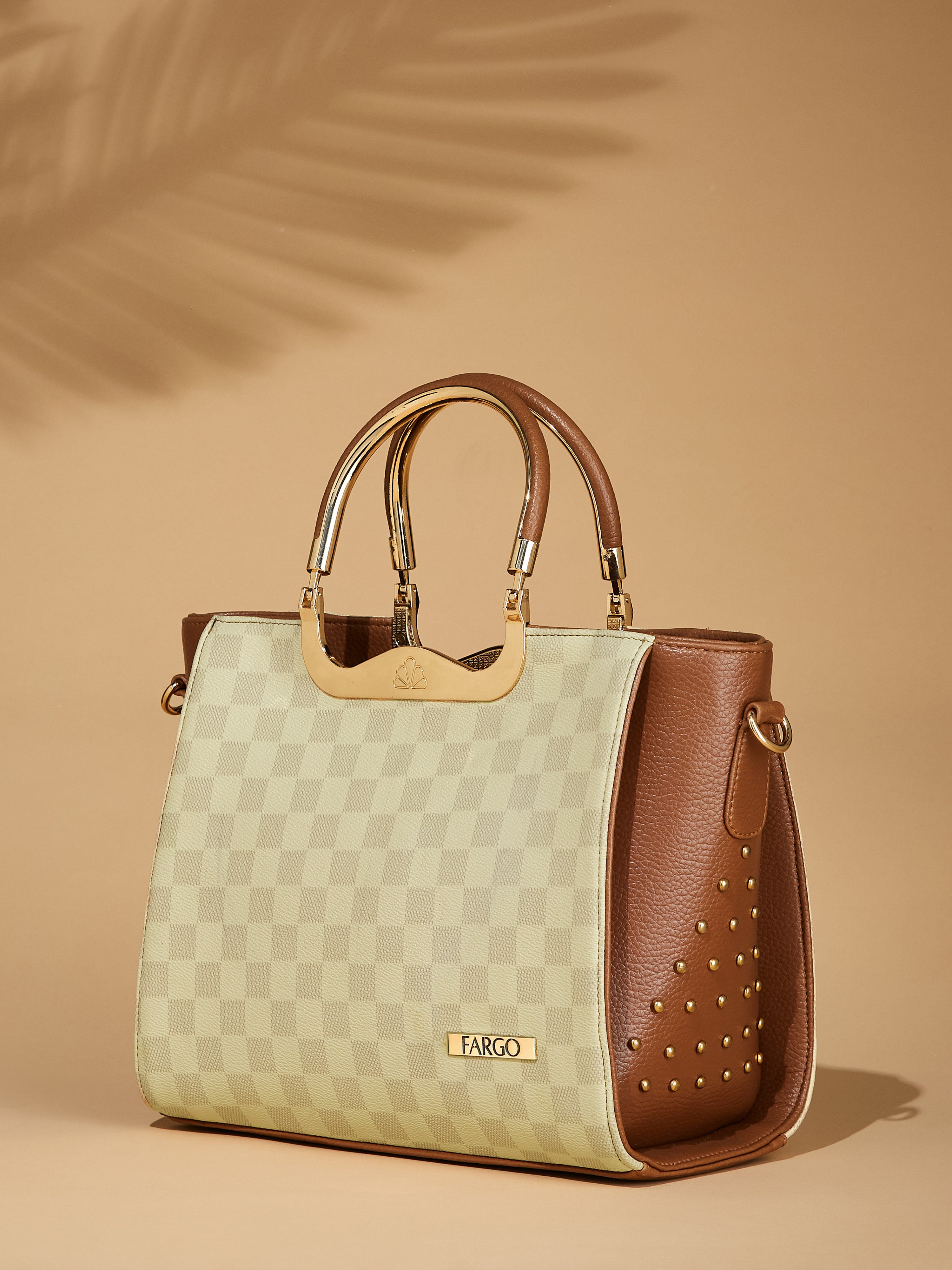 Vegan Leather Beige Women's Handbag