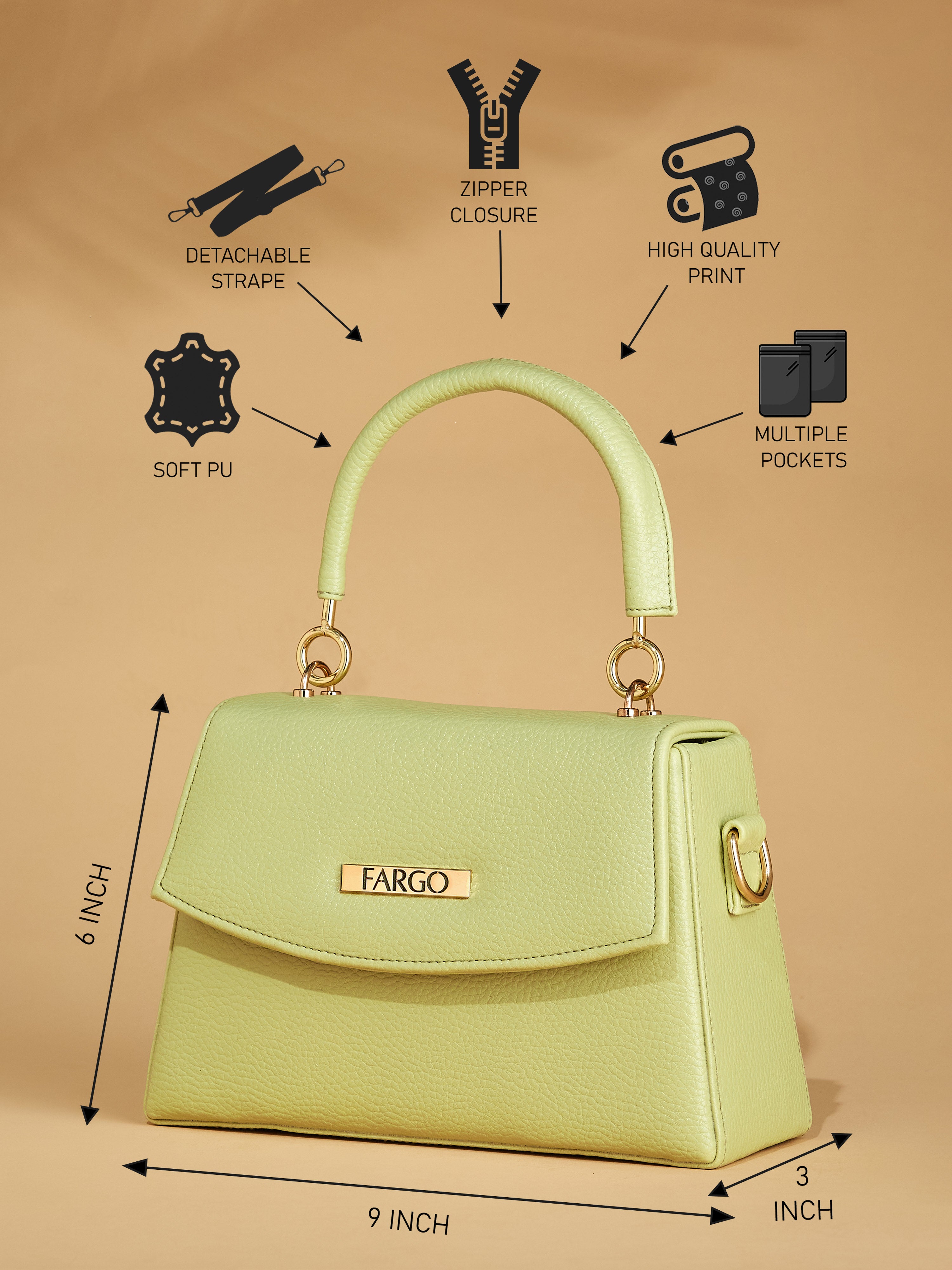 Vegan Leather Green Women's Mini Handbag