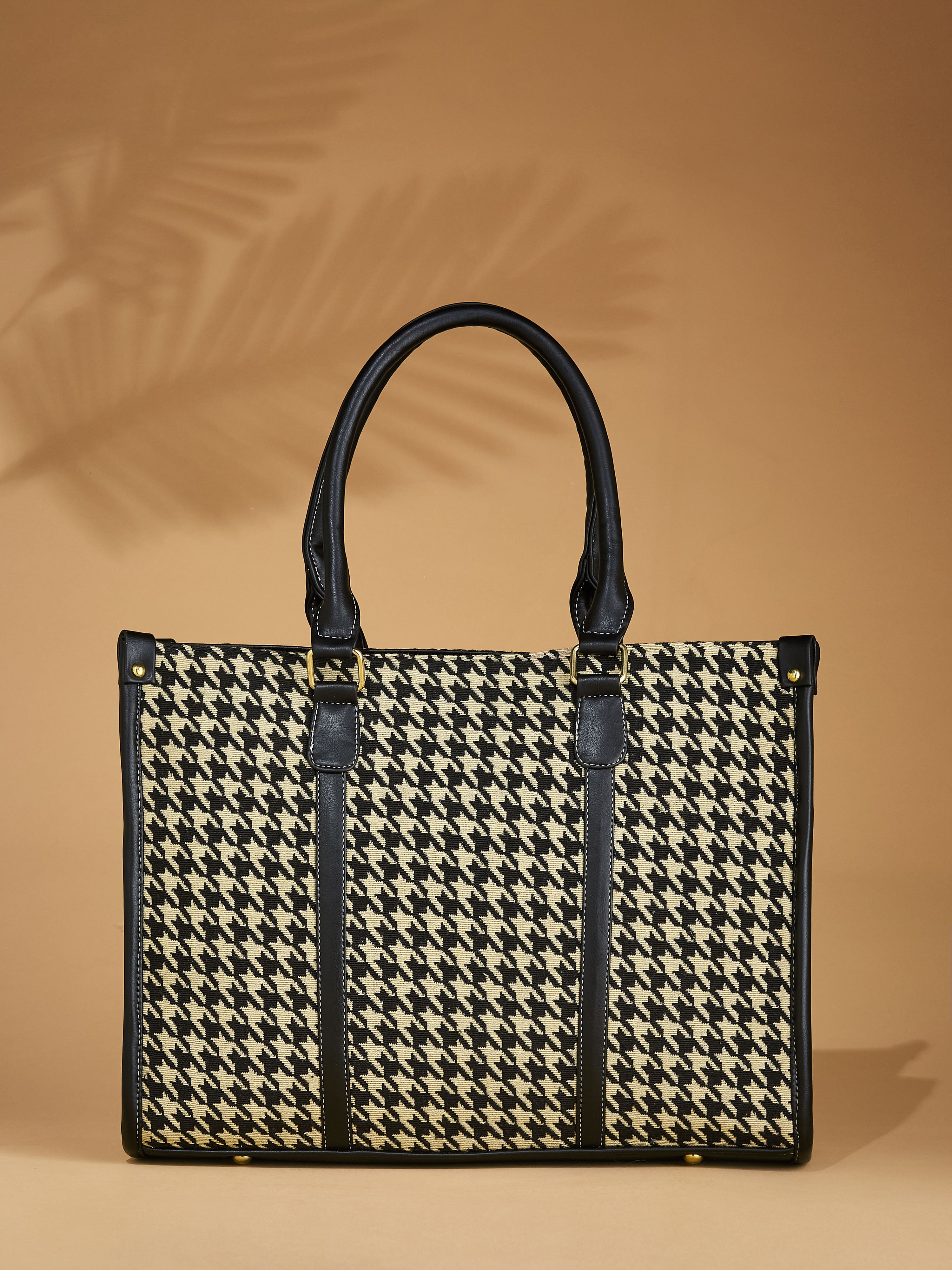 Canvas & Vegan Leather Multicolor Women's Tote