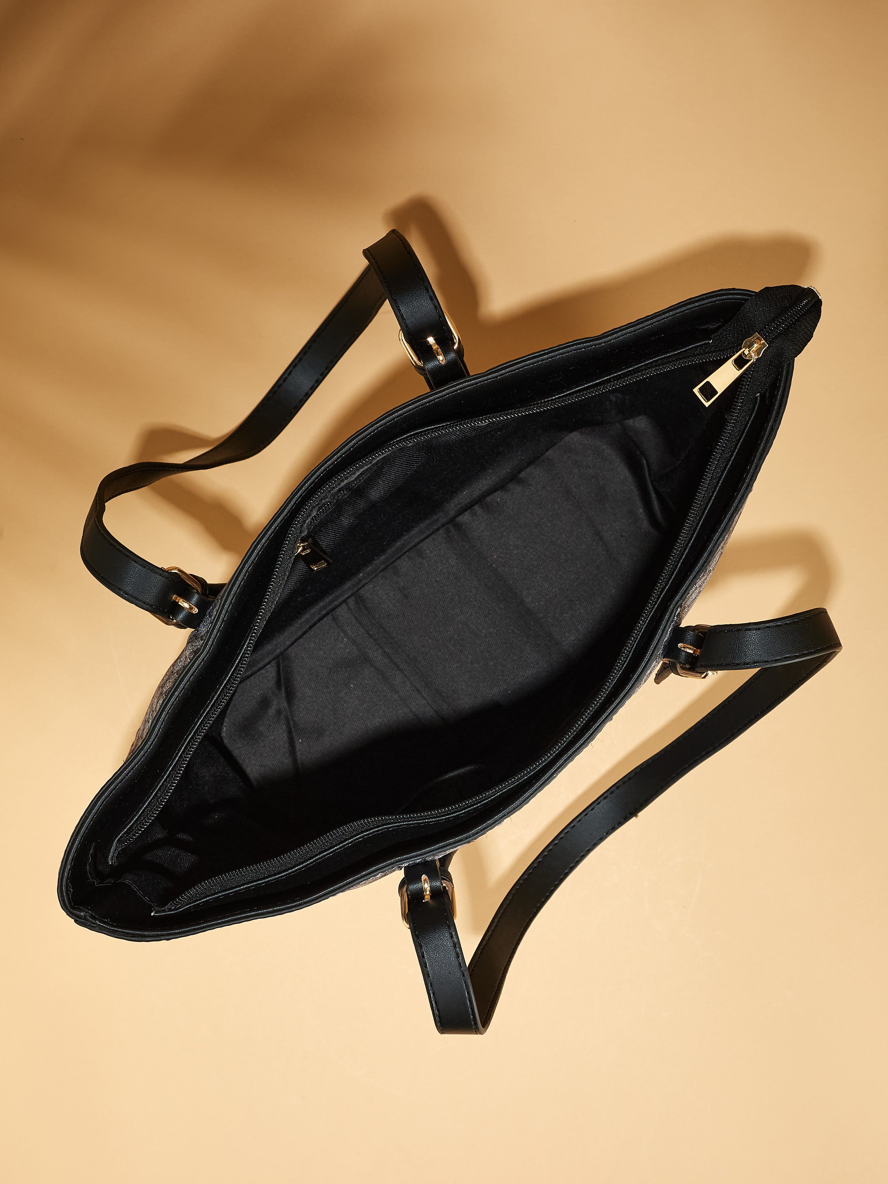 Vegan Leather Black Women's Tote