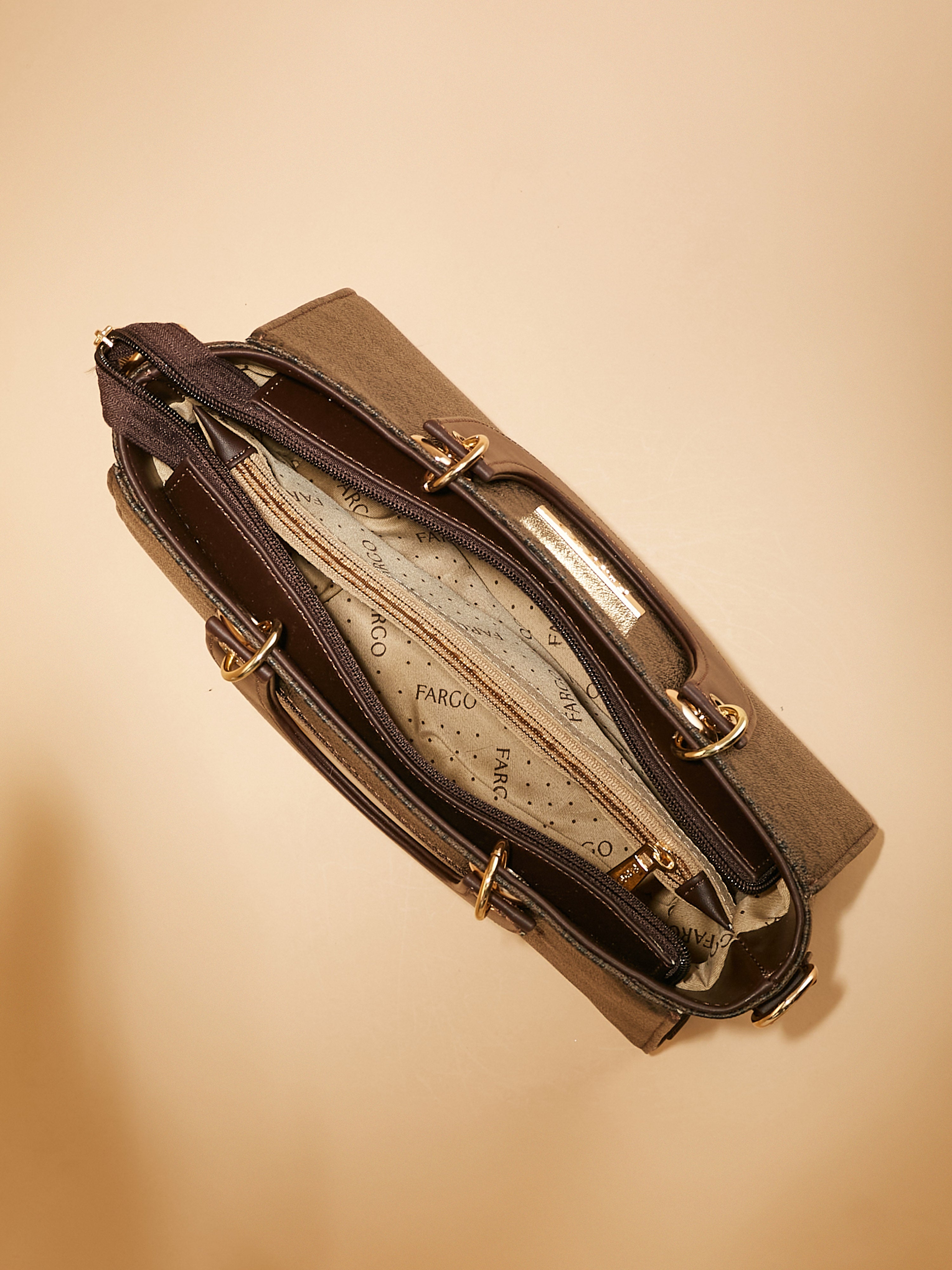 Vegan Leather Brown Women's Handbag
