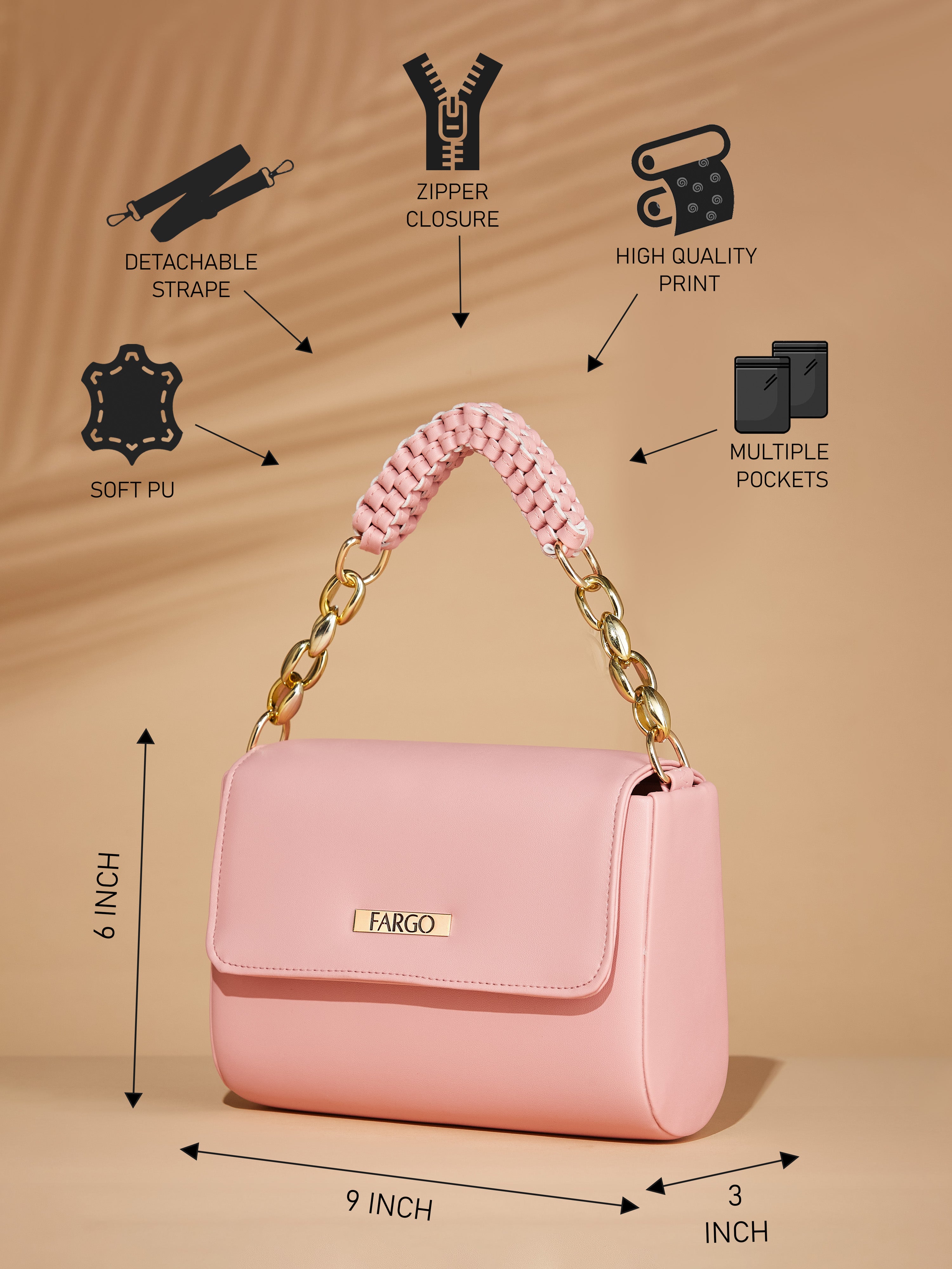 vegan leather pink womens's shoulder bag