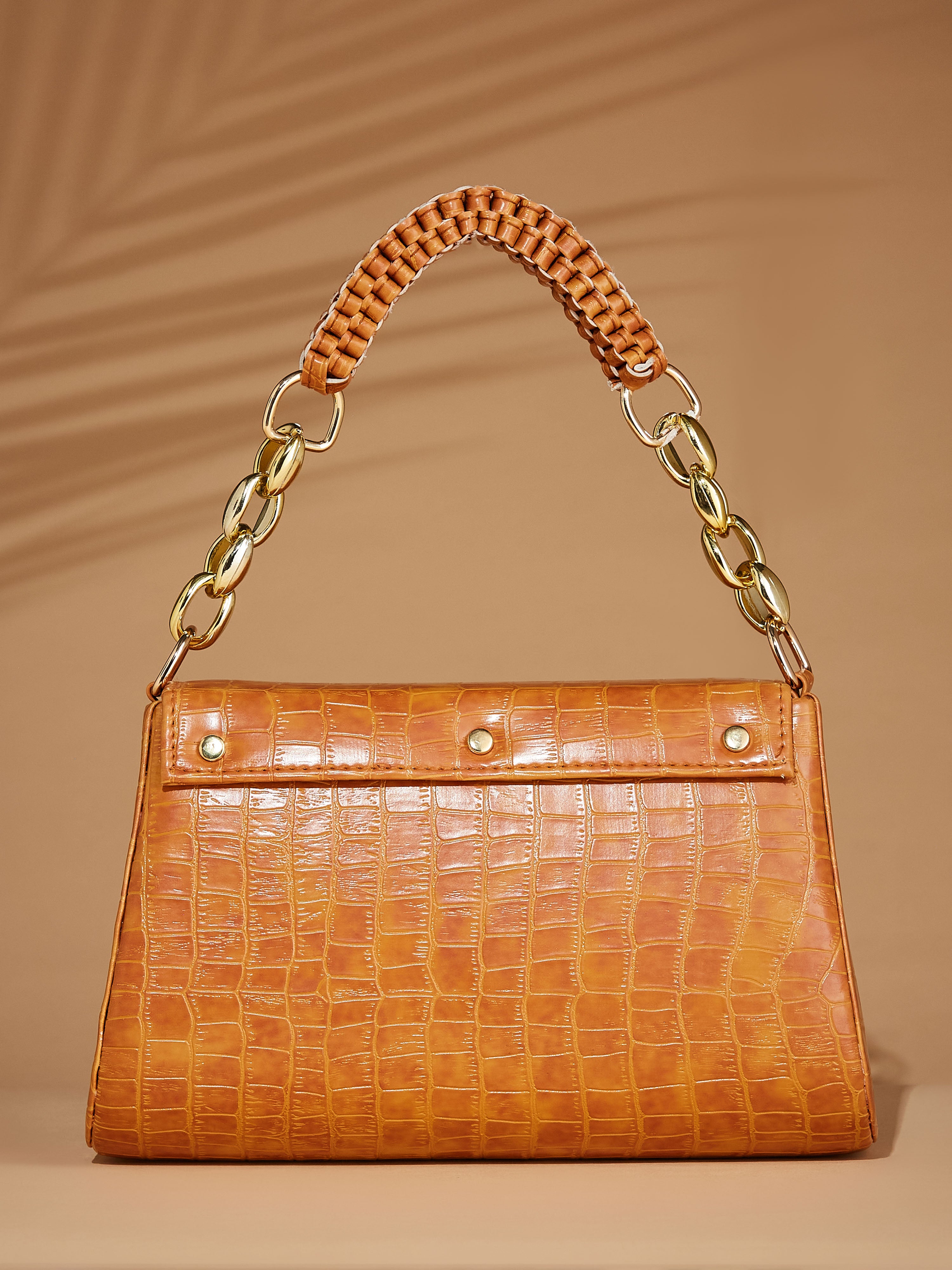 vegan leather yellow women's shoulder bag