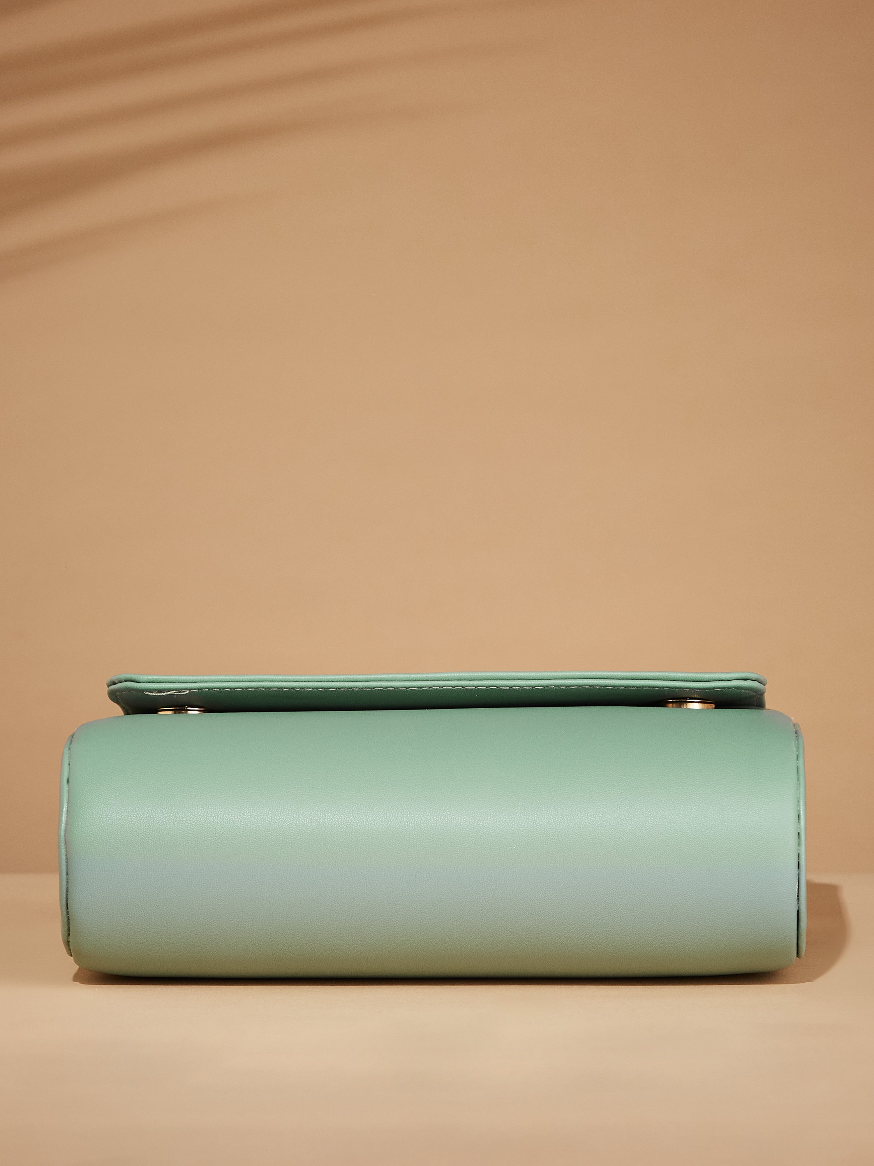 vegan leather green women's shoulder bag