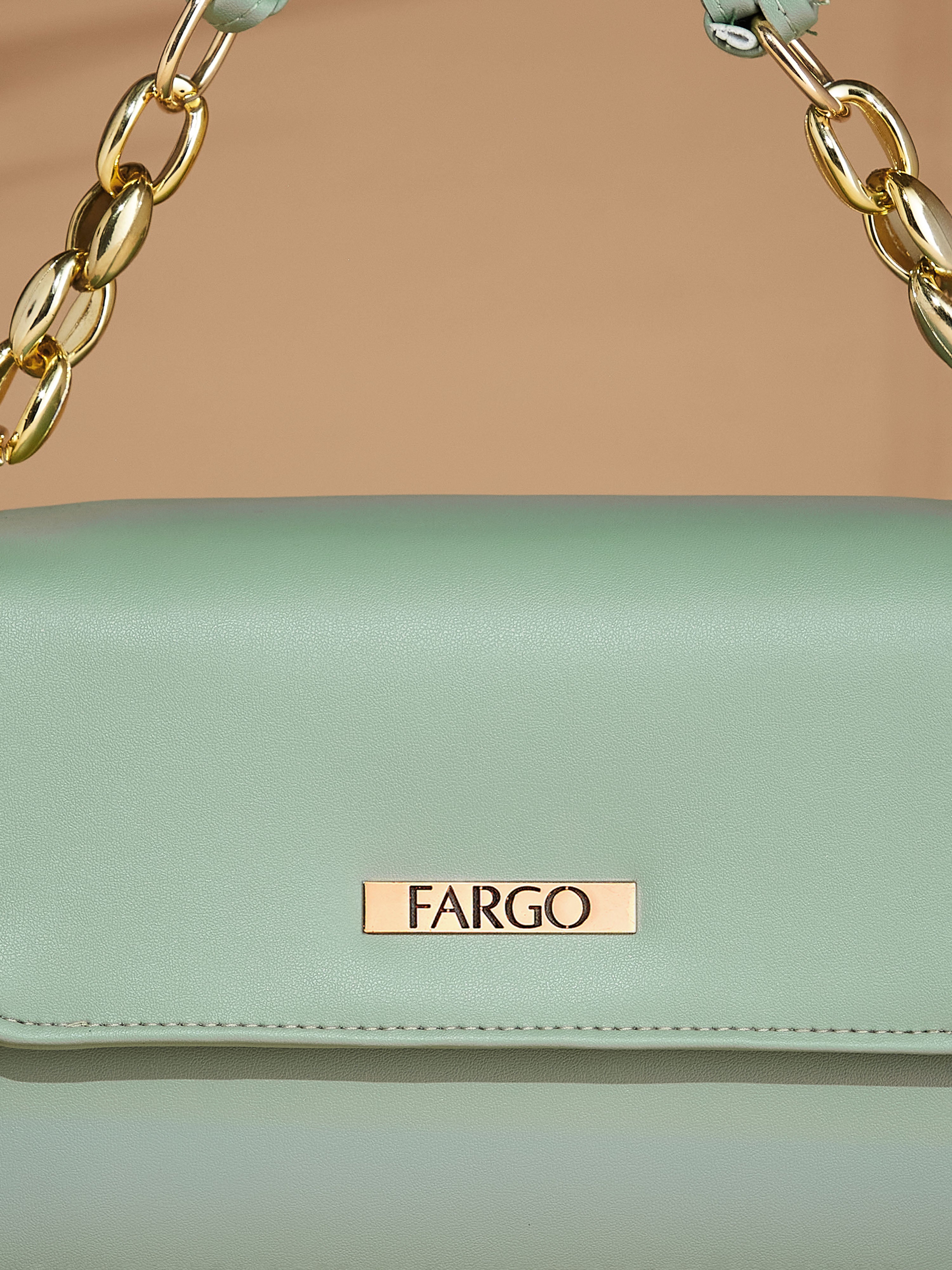 vegan leather green women's shoulder bag