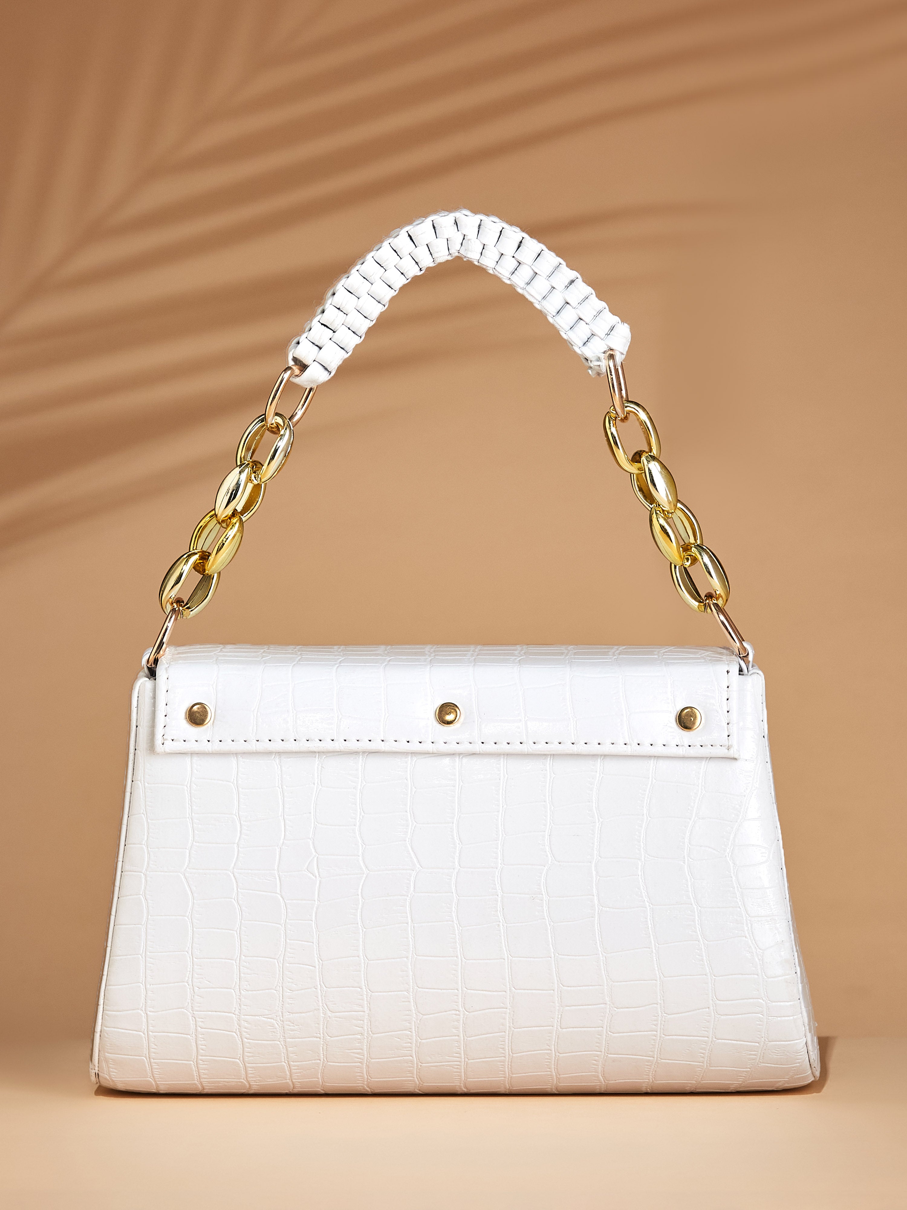 Vegan Leather Women's White Shoulder Bag