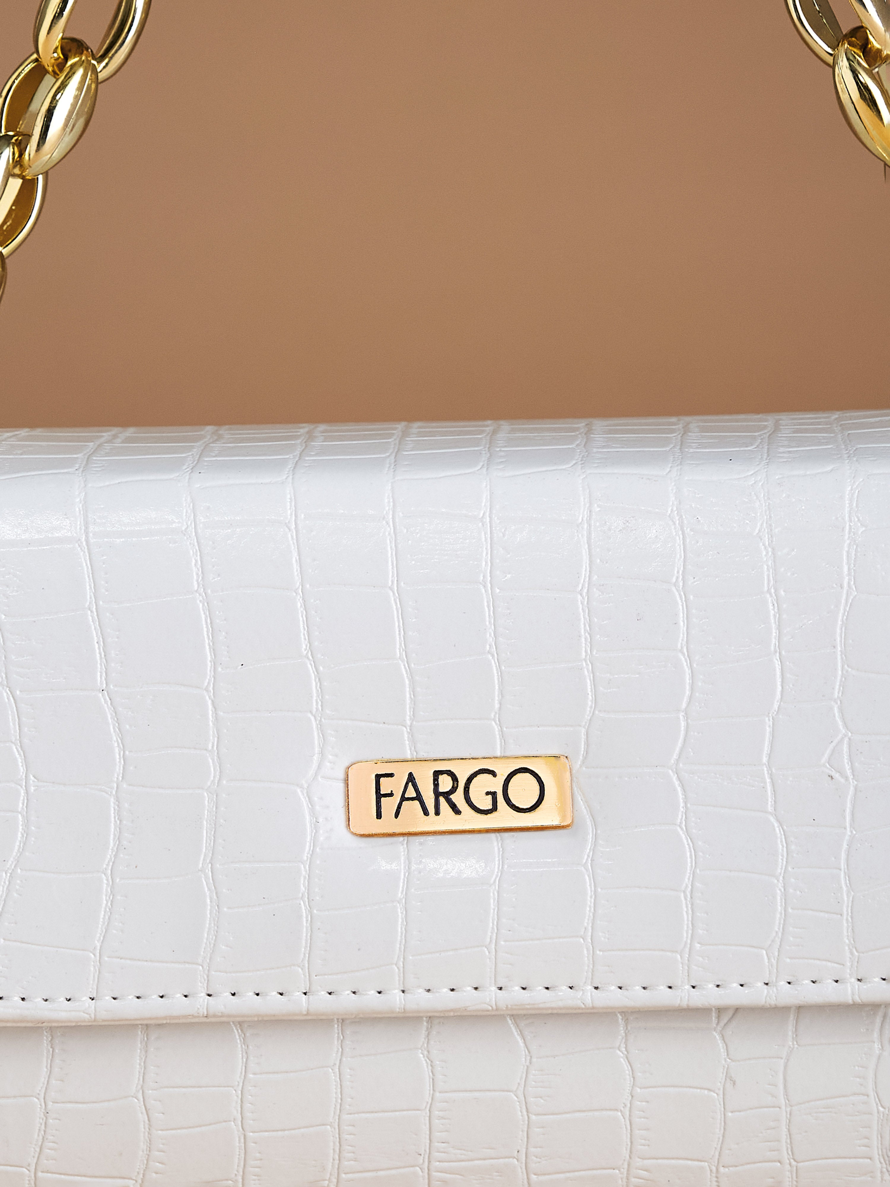 Vegan Leather Women's White Shoulder Bag