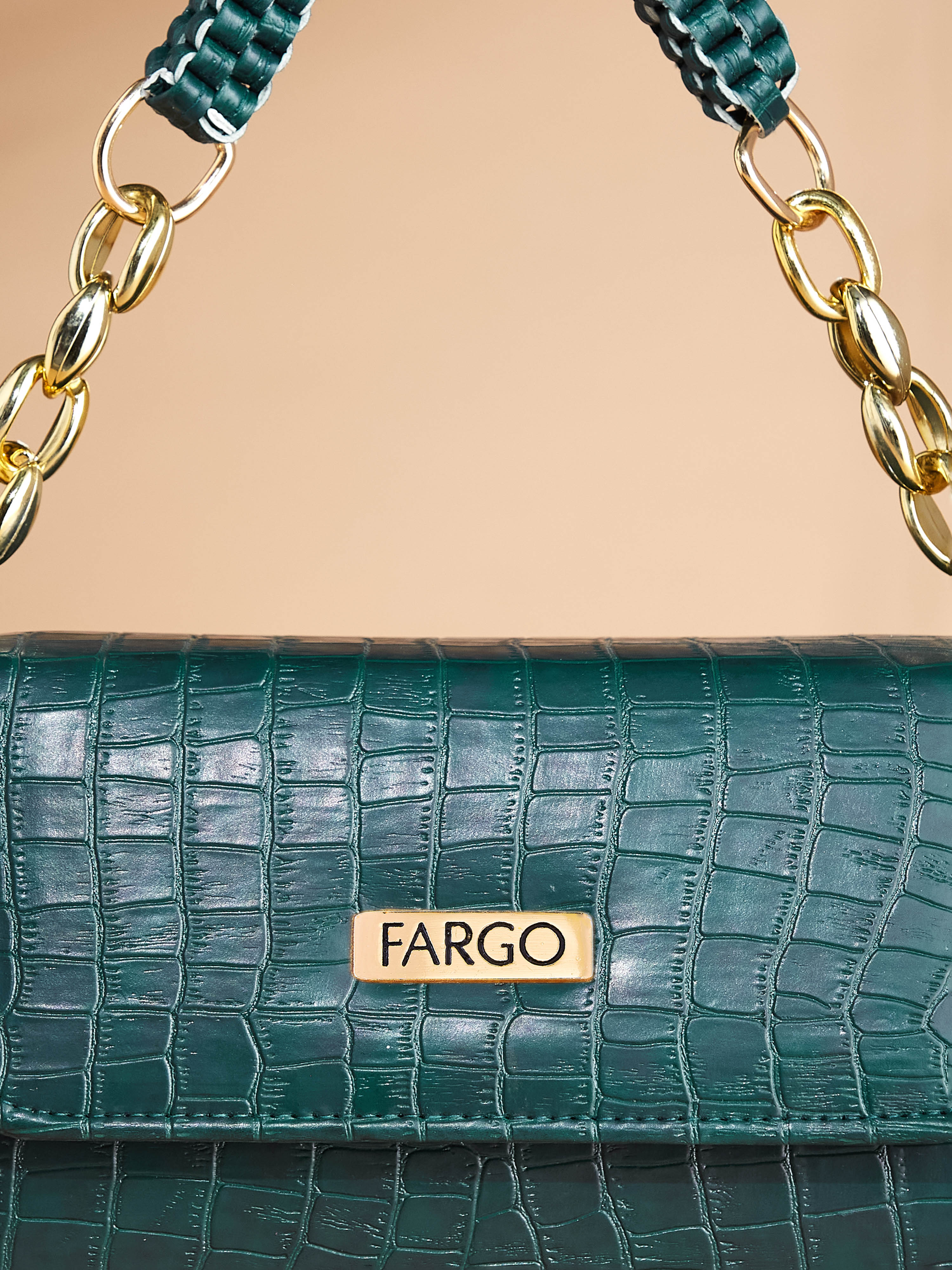 Vegan Leather Green Women's Shoulder Bag