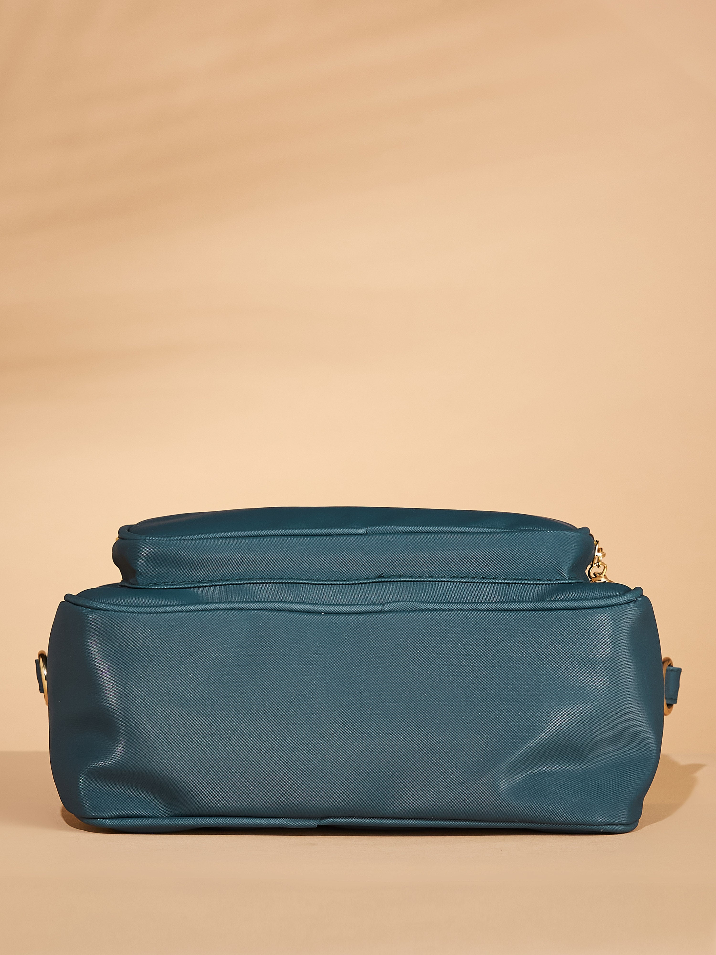 Vegan Leather Blue Women's Sling Bag