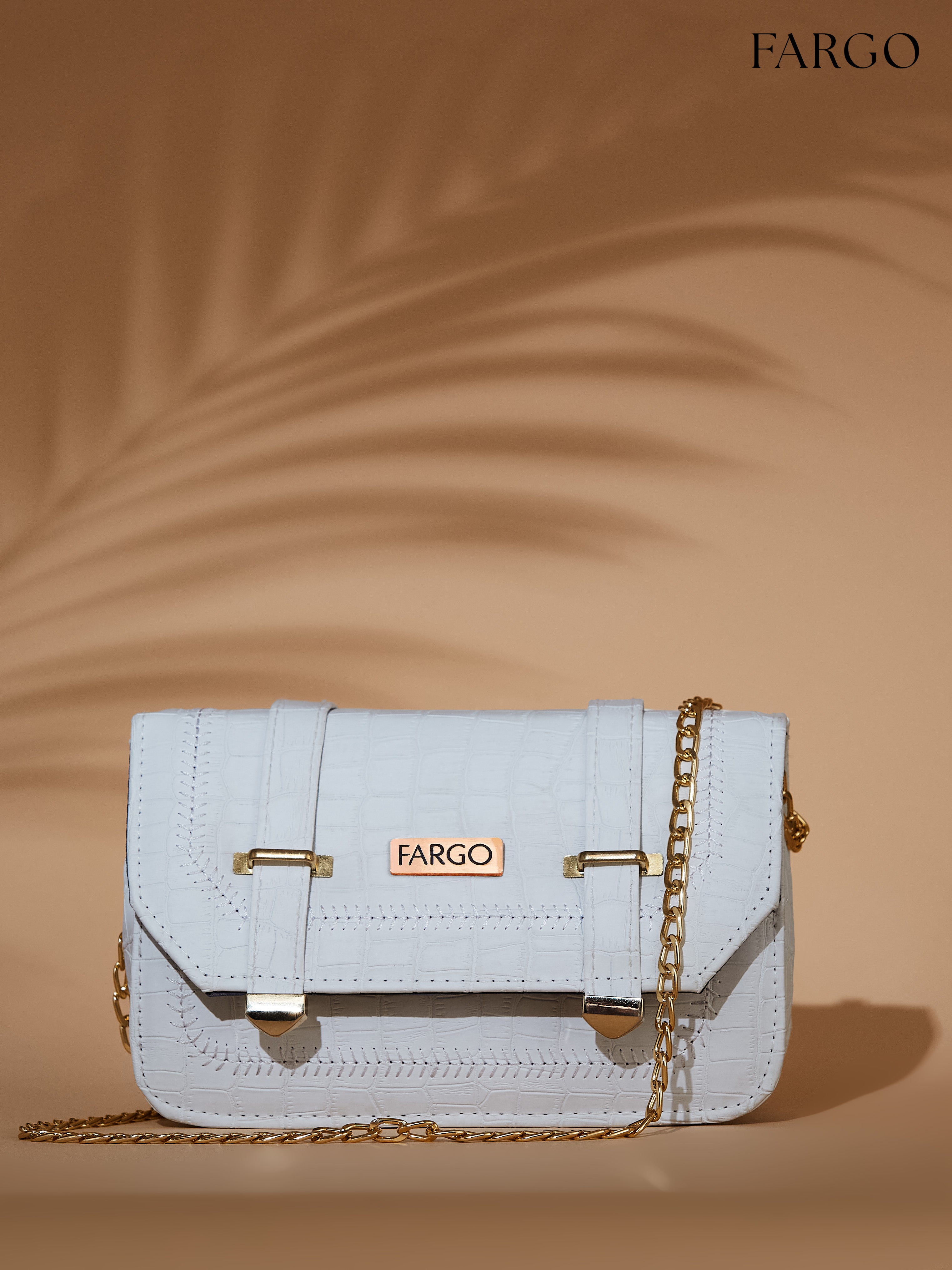 croco vegan leather white women's crossbody bag