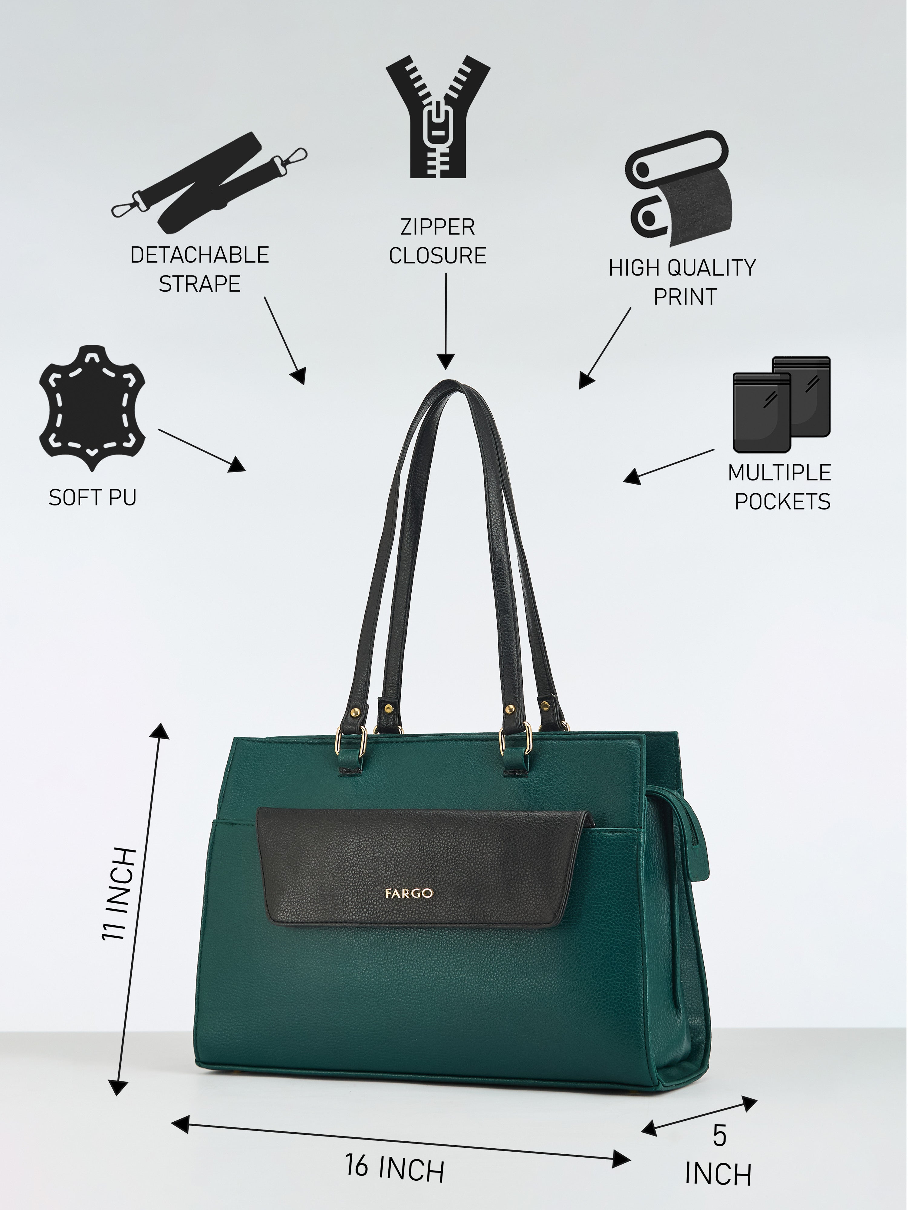 Verve Green Tote Bag for Women