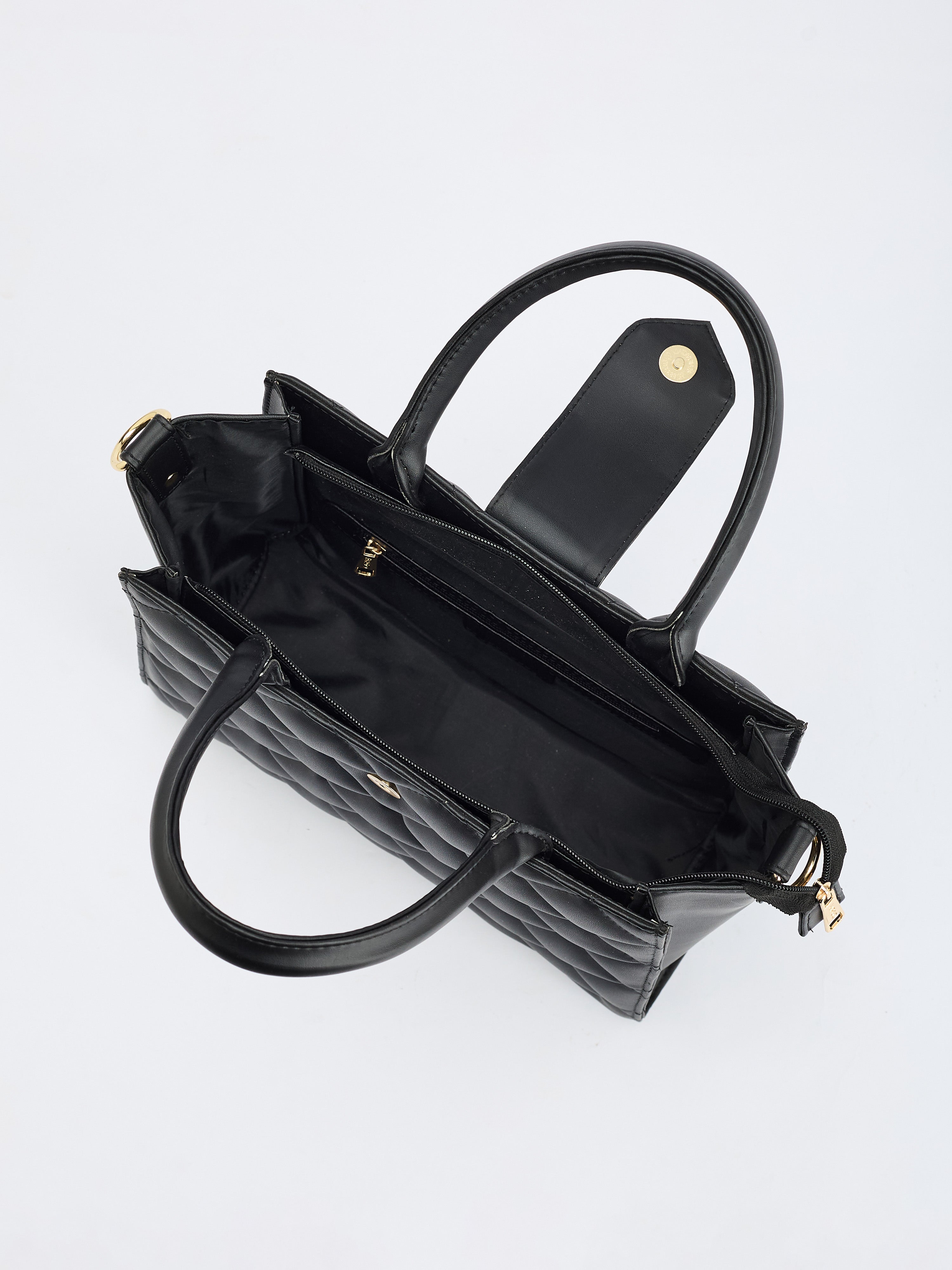 Hera Black Quilted Handbag for Women