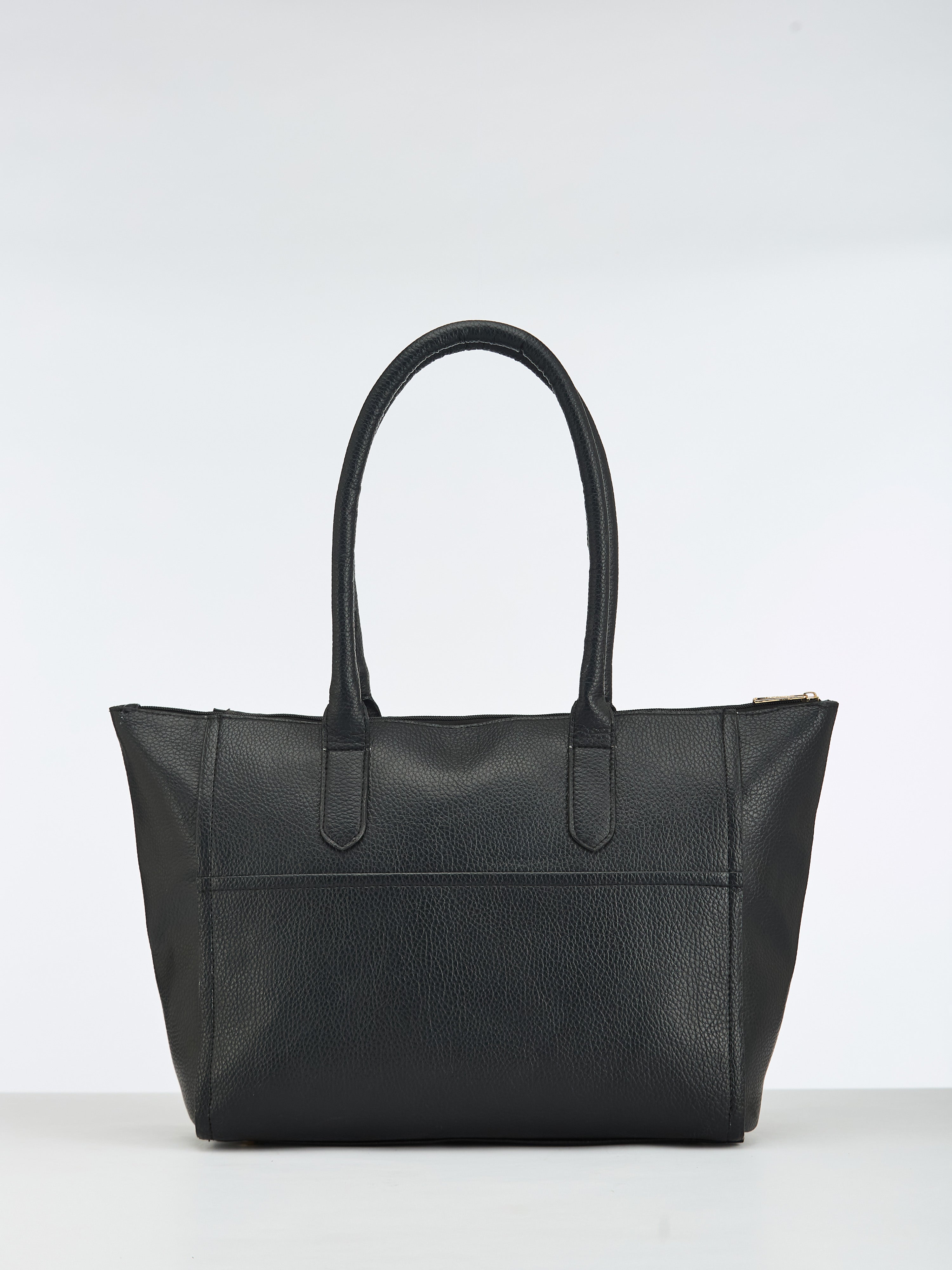 Stella Vegan Leather Black Tote Bag