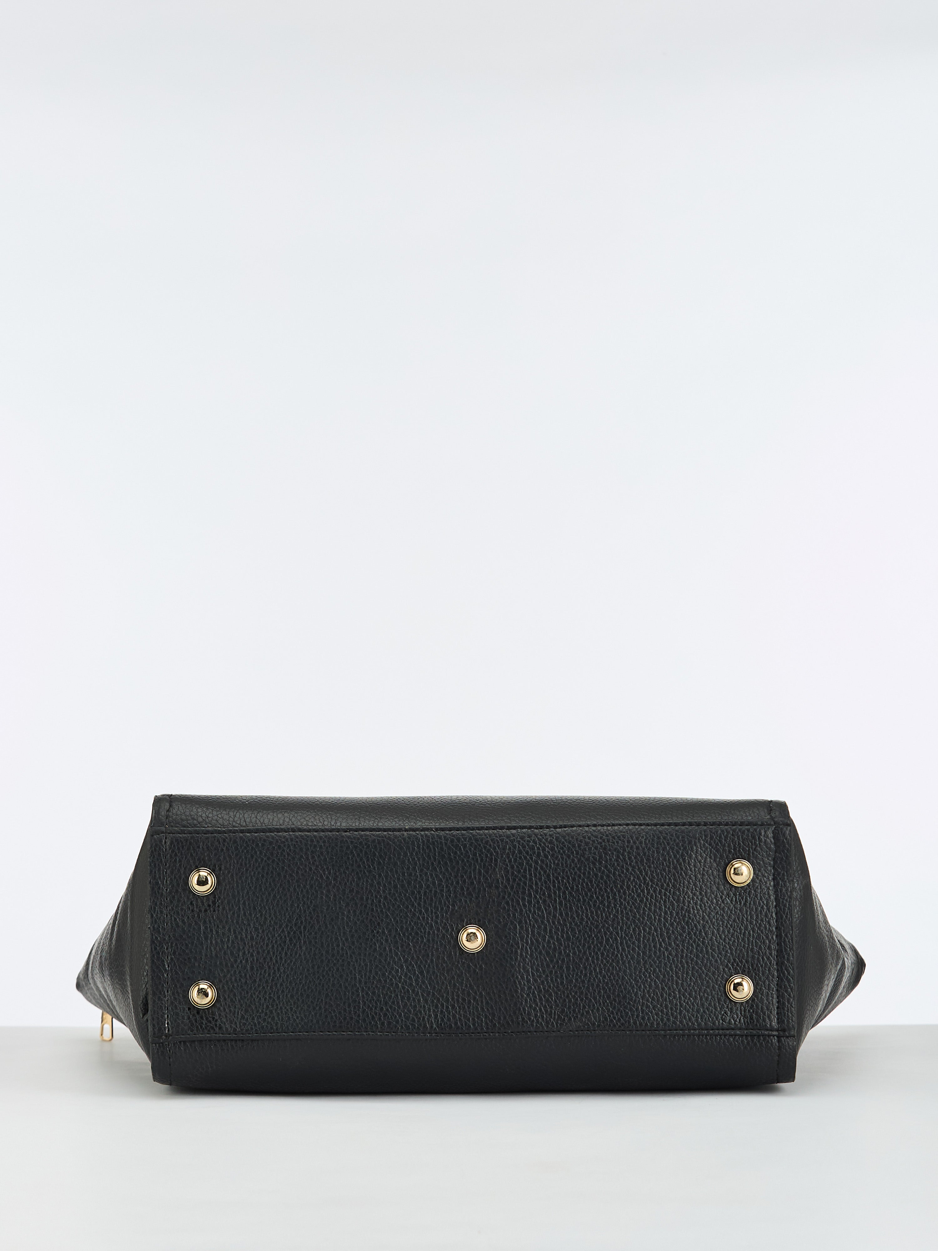 Stella Vegan Leather Black Tote Bag