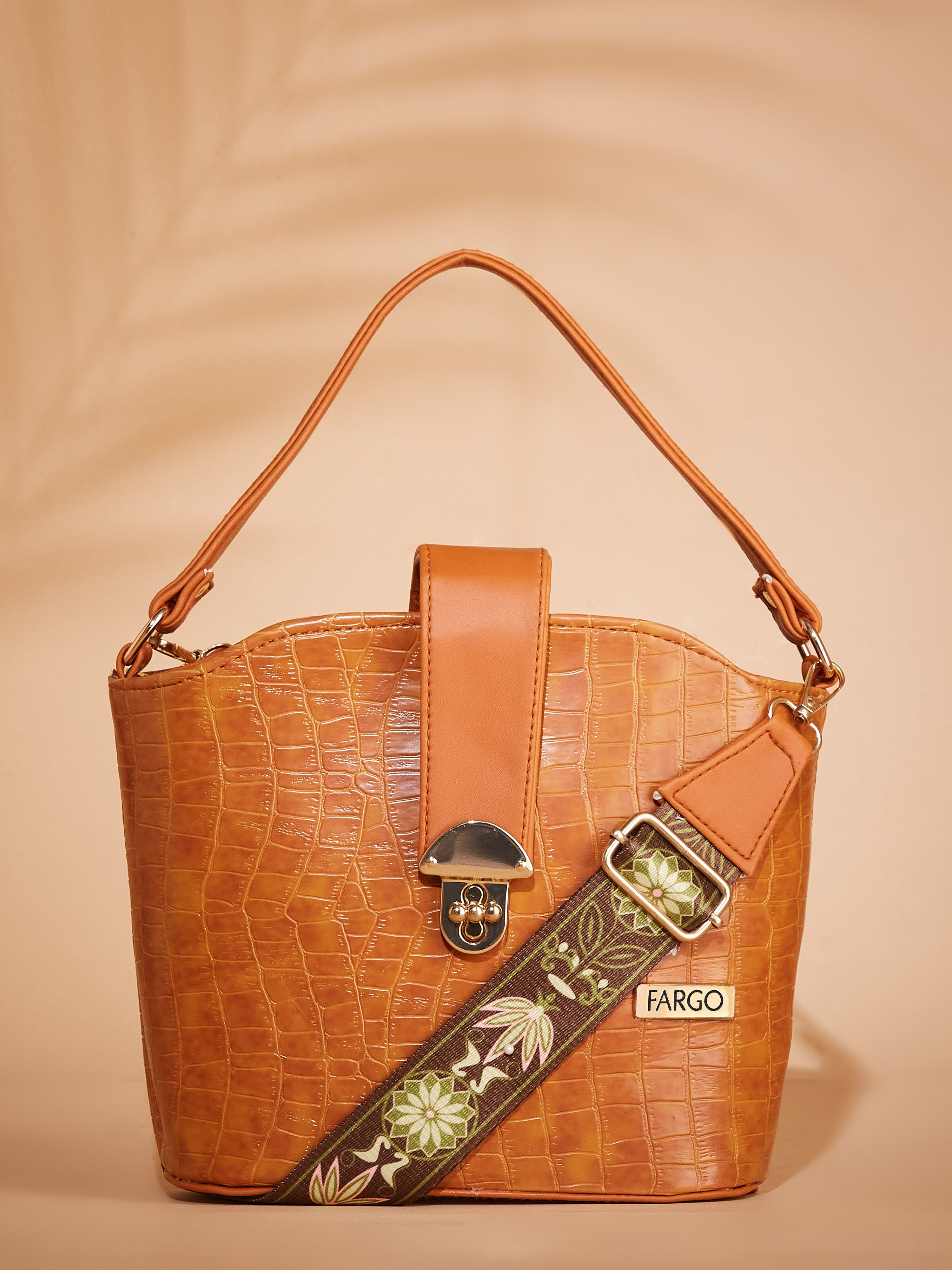 Vegan Leather Women's Yellow Sling Bag