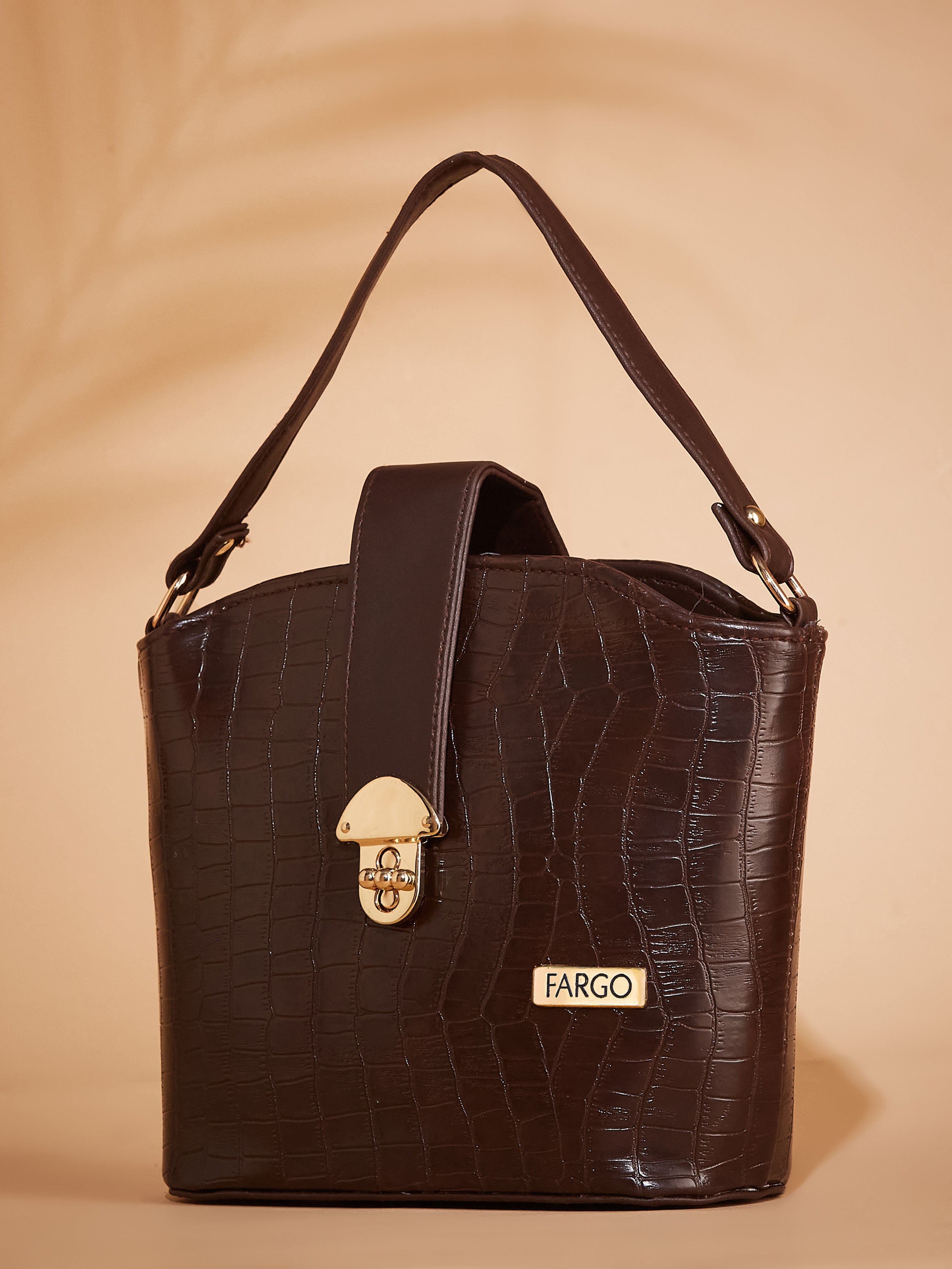 Vegan Leather Women's Brown Sling Bag