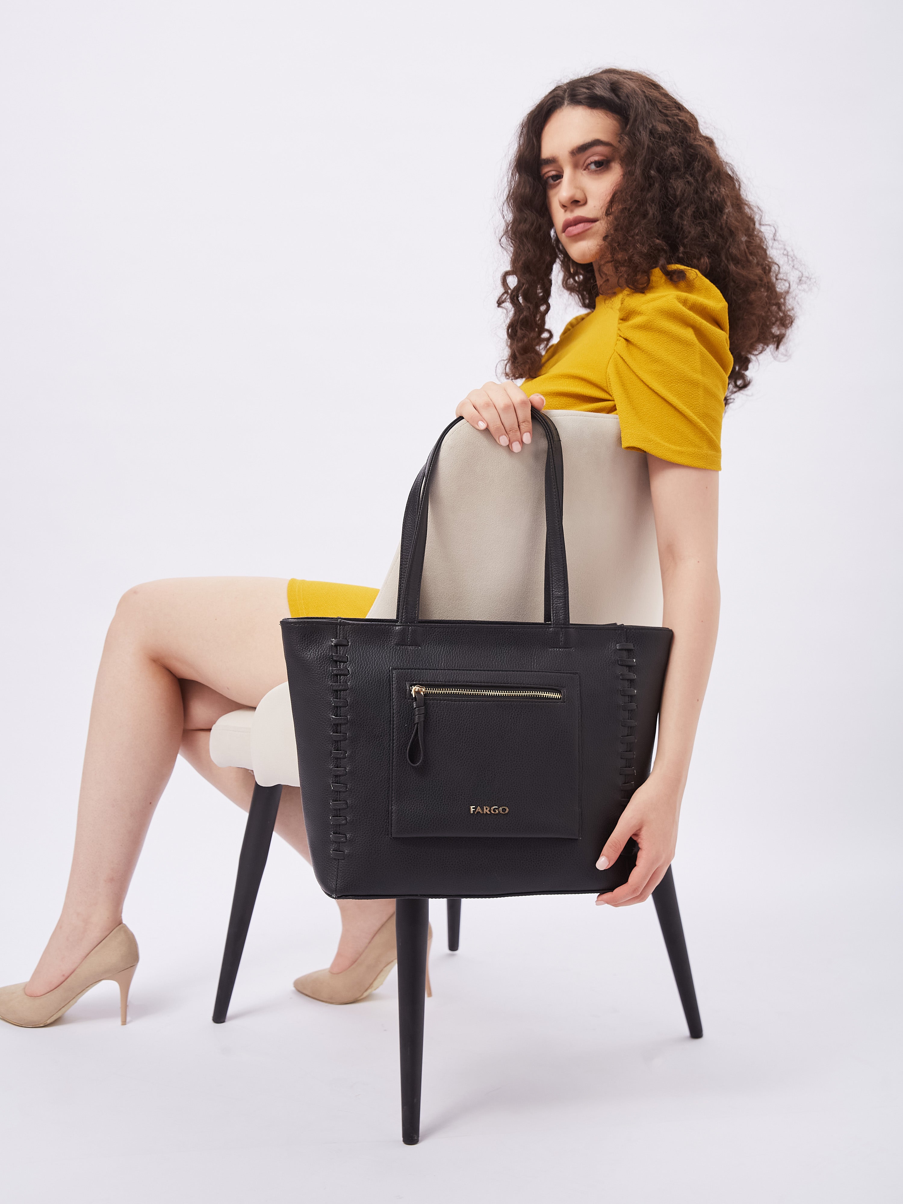 Clara Black Tote Bag for Women