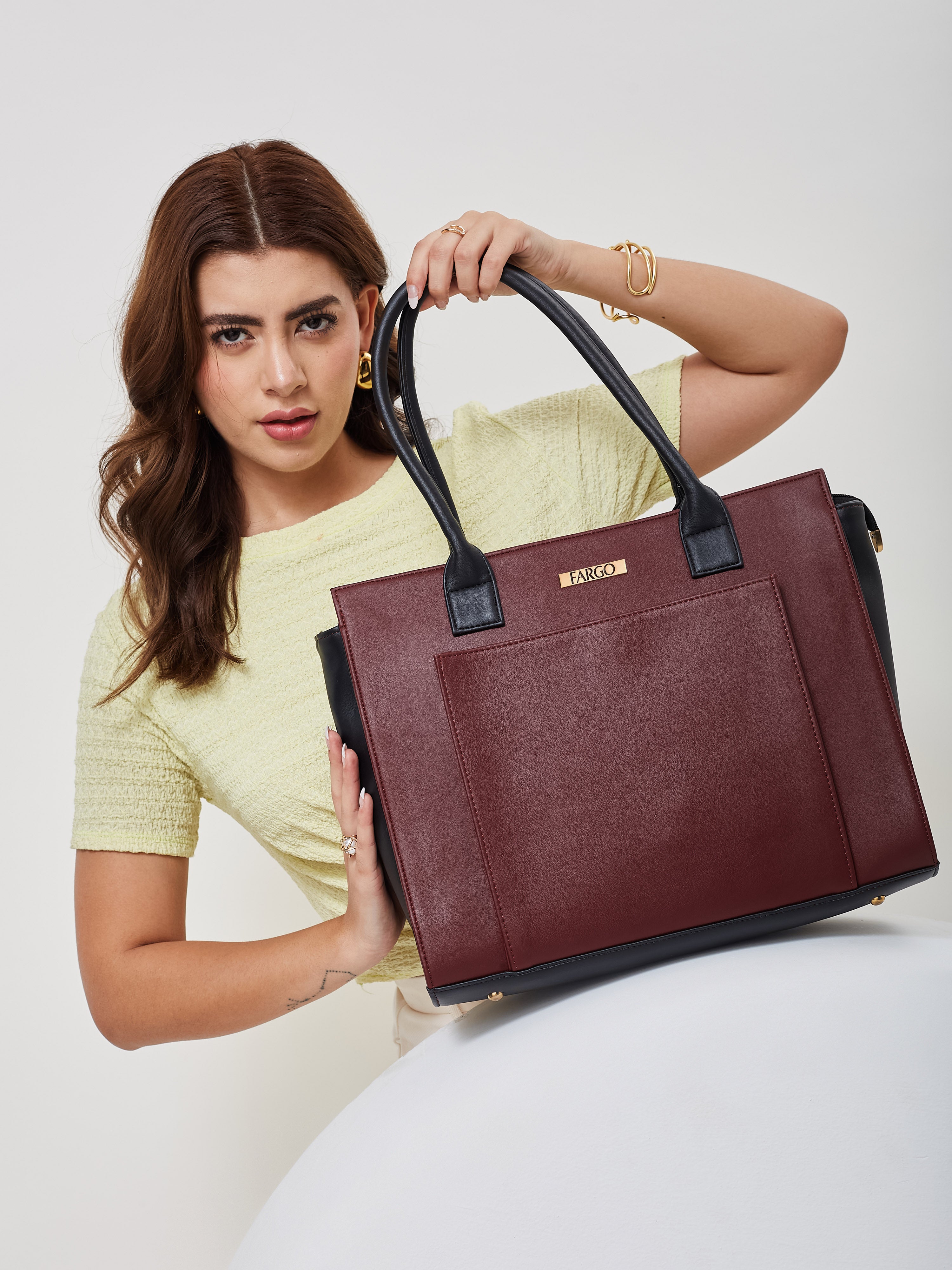 Amara Maroon Tote for Women