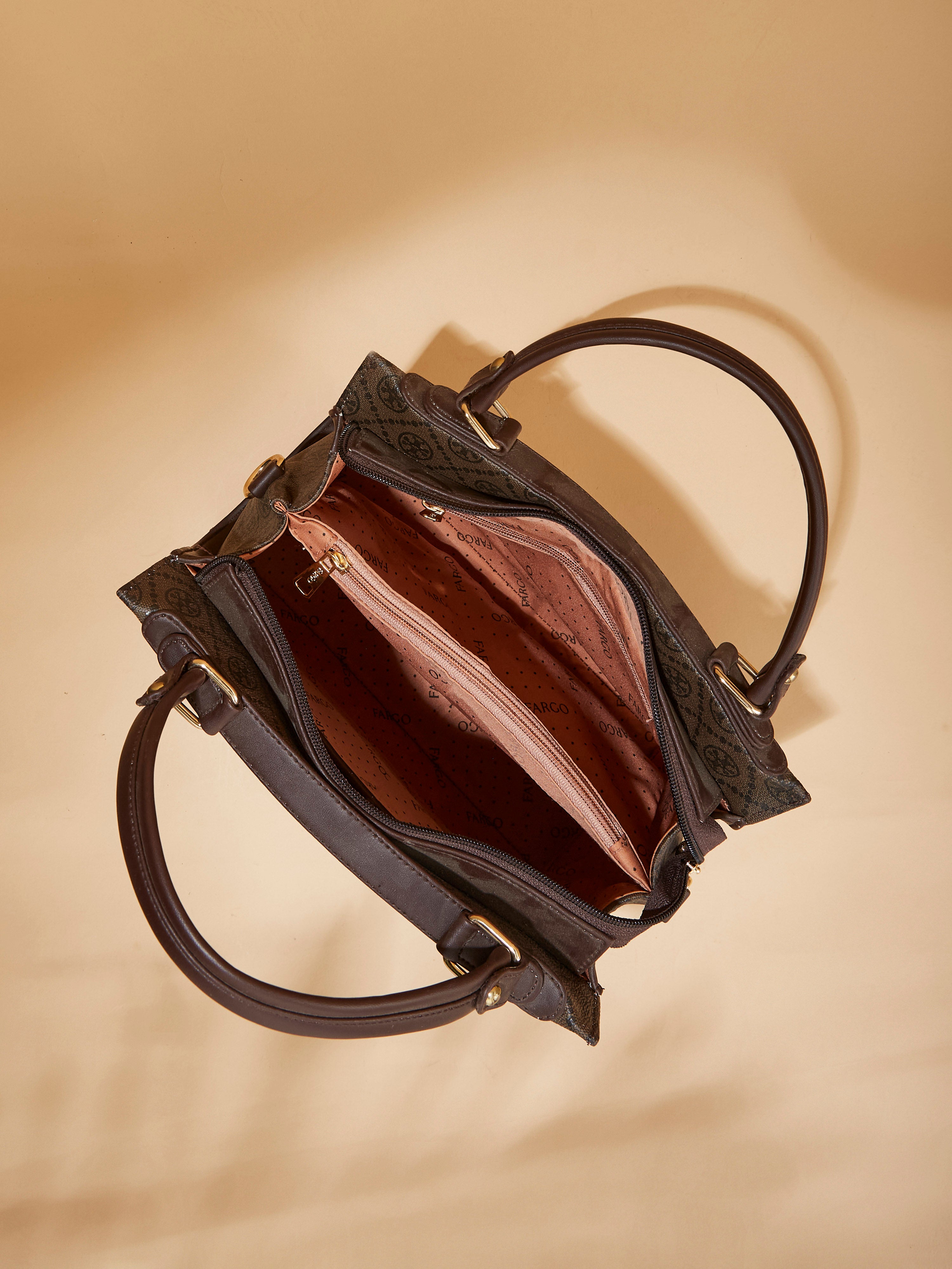 Vegan Leather Women's Brown Handbag