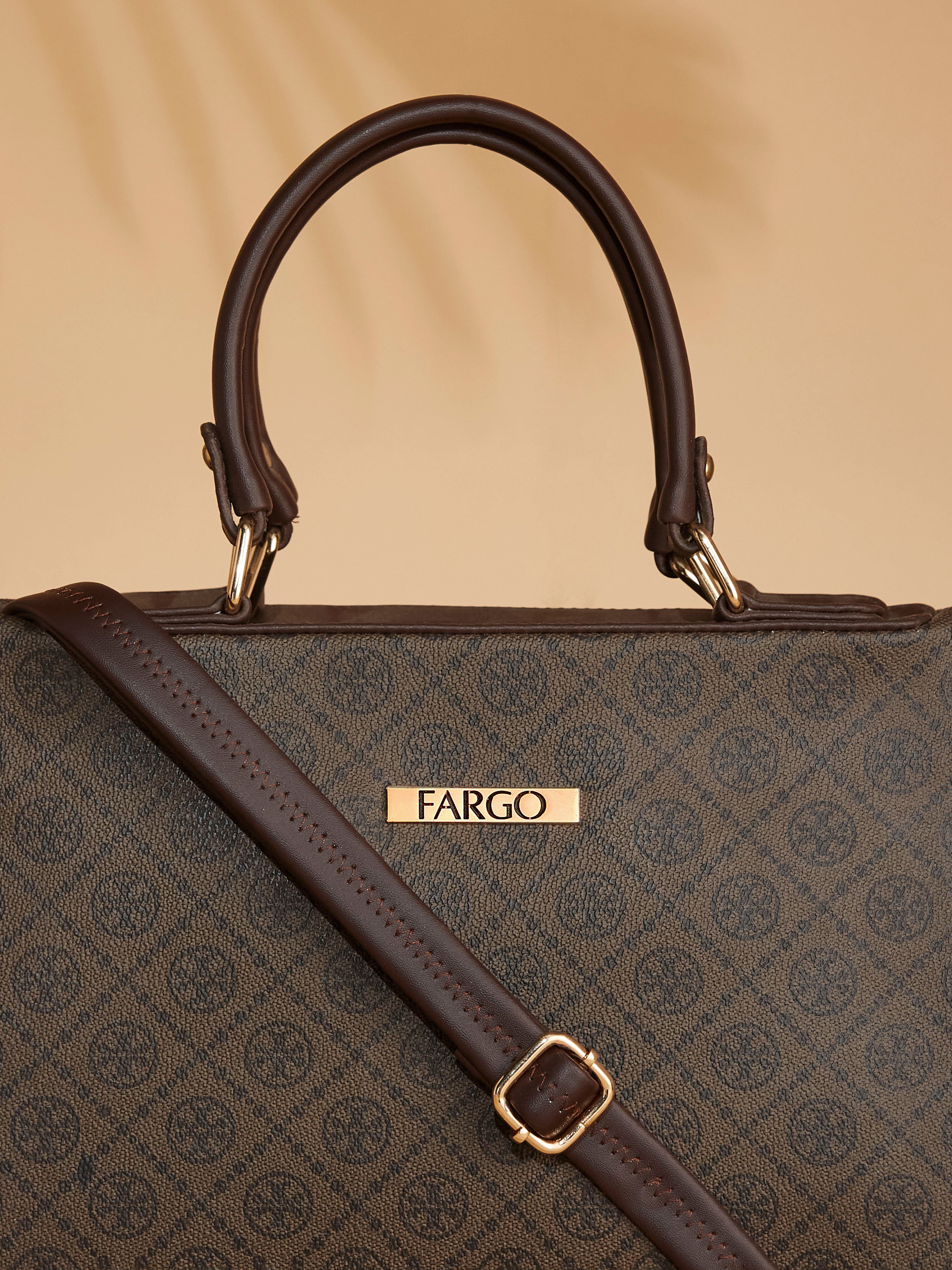 Vegan Leather Women's Brown Handbag