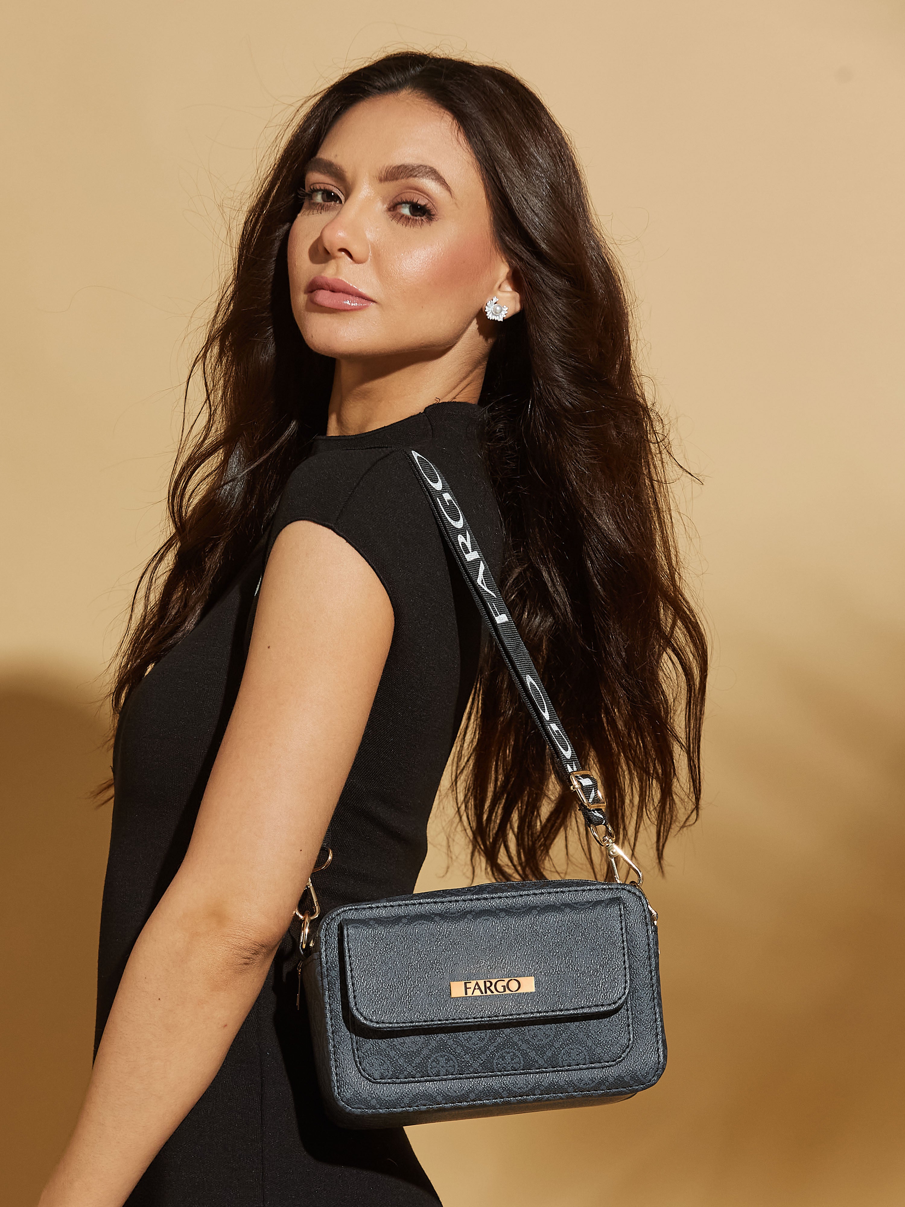 Vegan Leather Grey Women's Shoulder Bag
