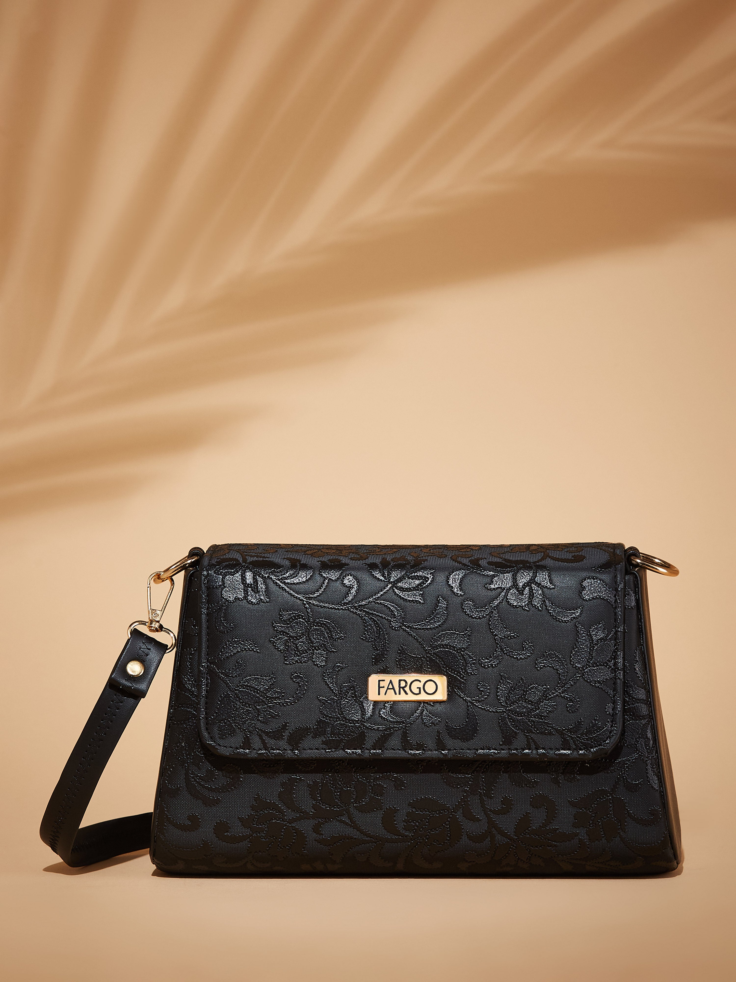 Vegan Leather Black Women's Bucket Sling Bag