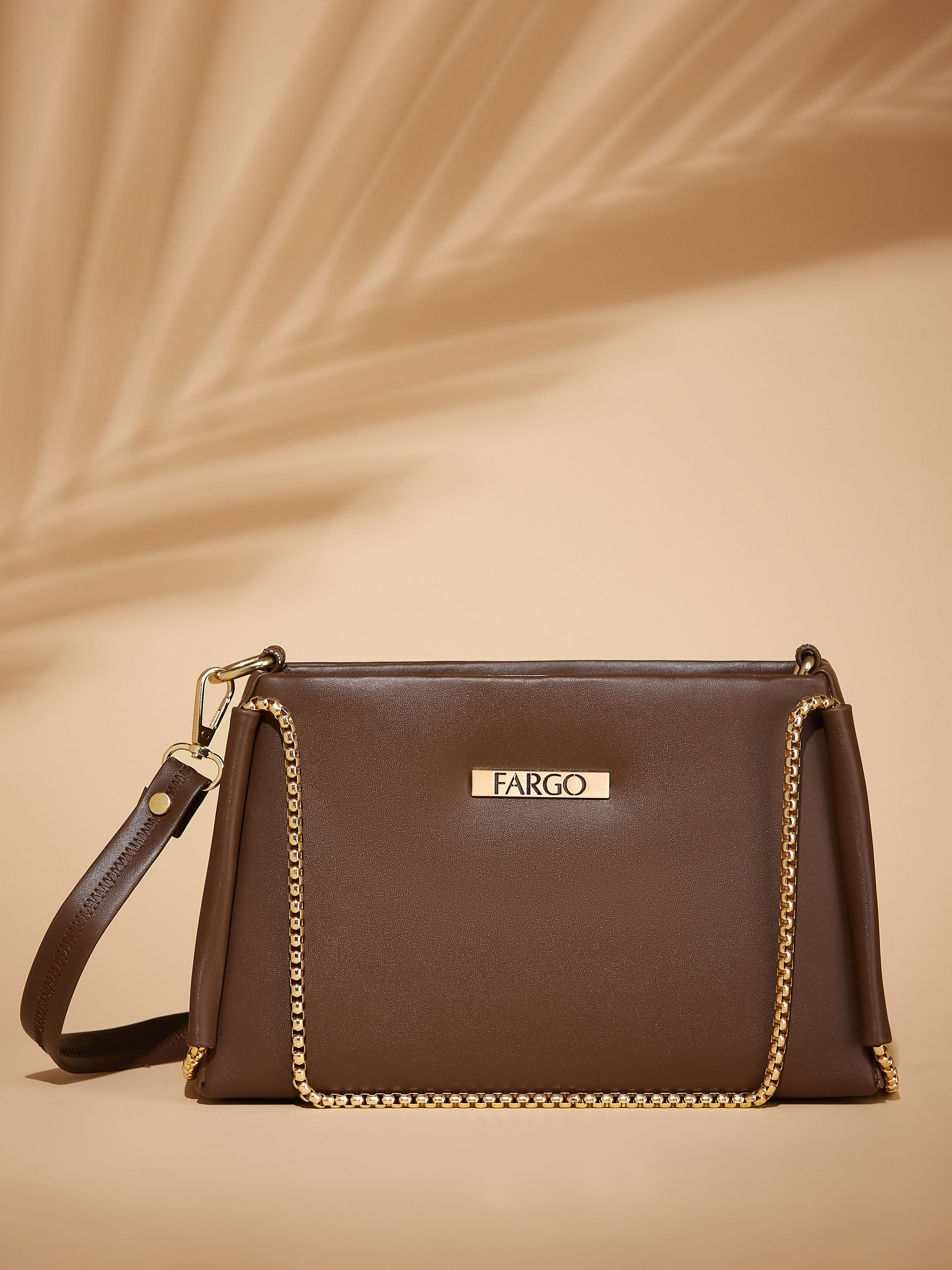 Vegan Leather Brown Women's Bucket Sling Bag