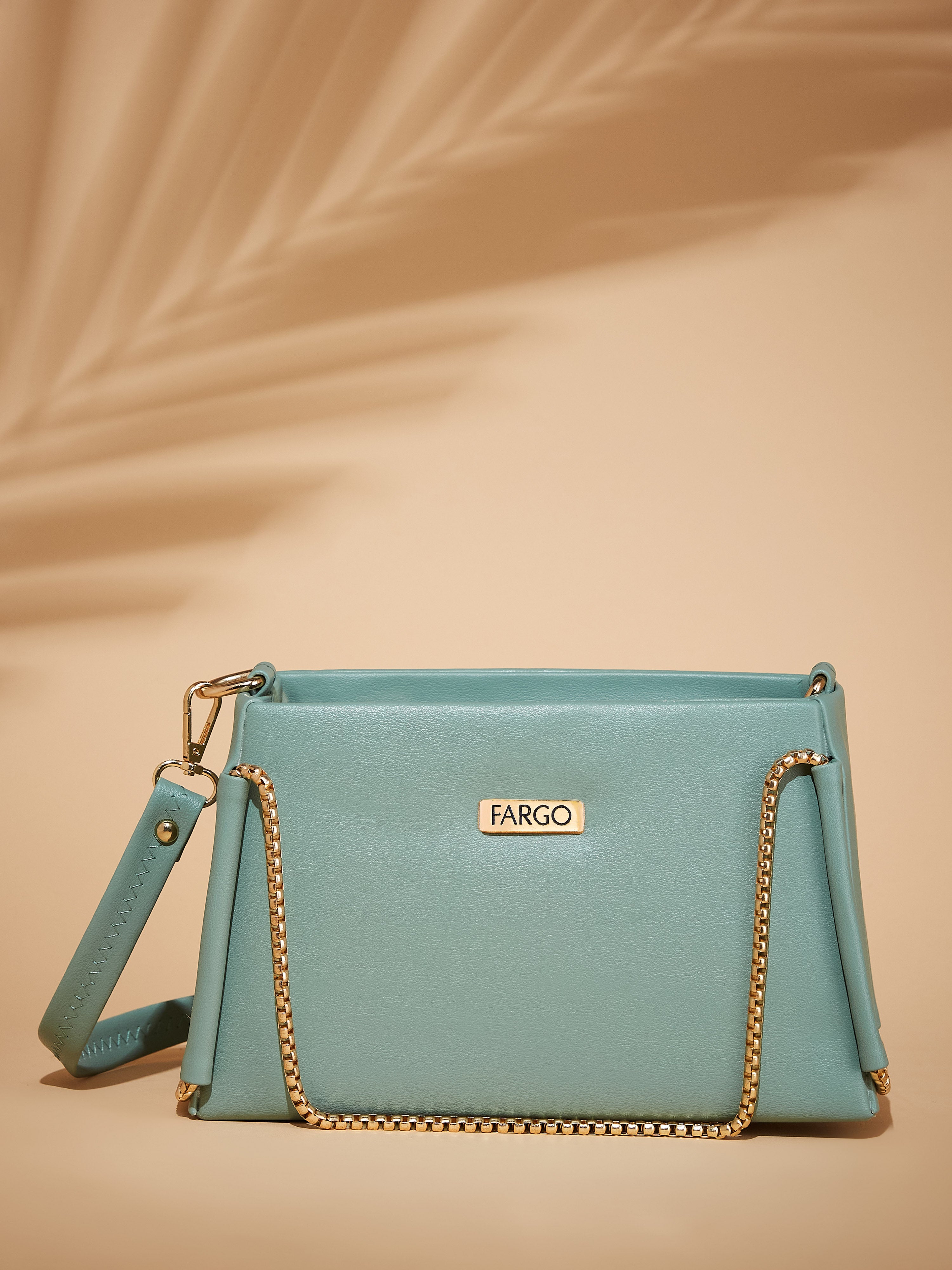 Vegan Leather Green Women's Bucket Sling Bag