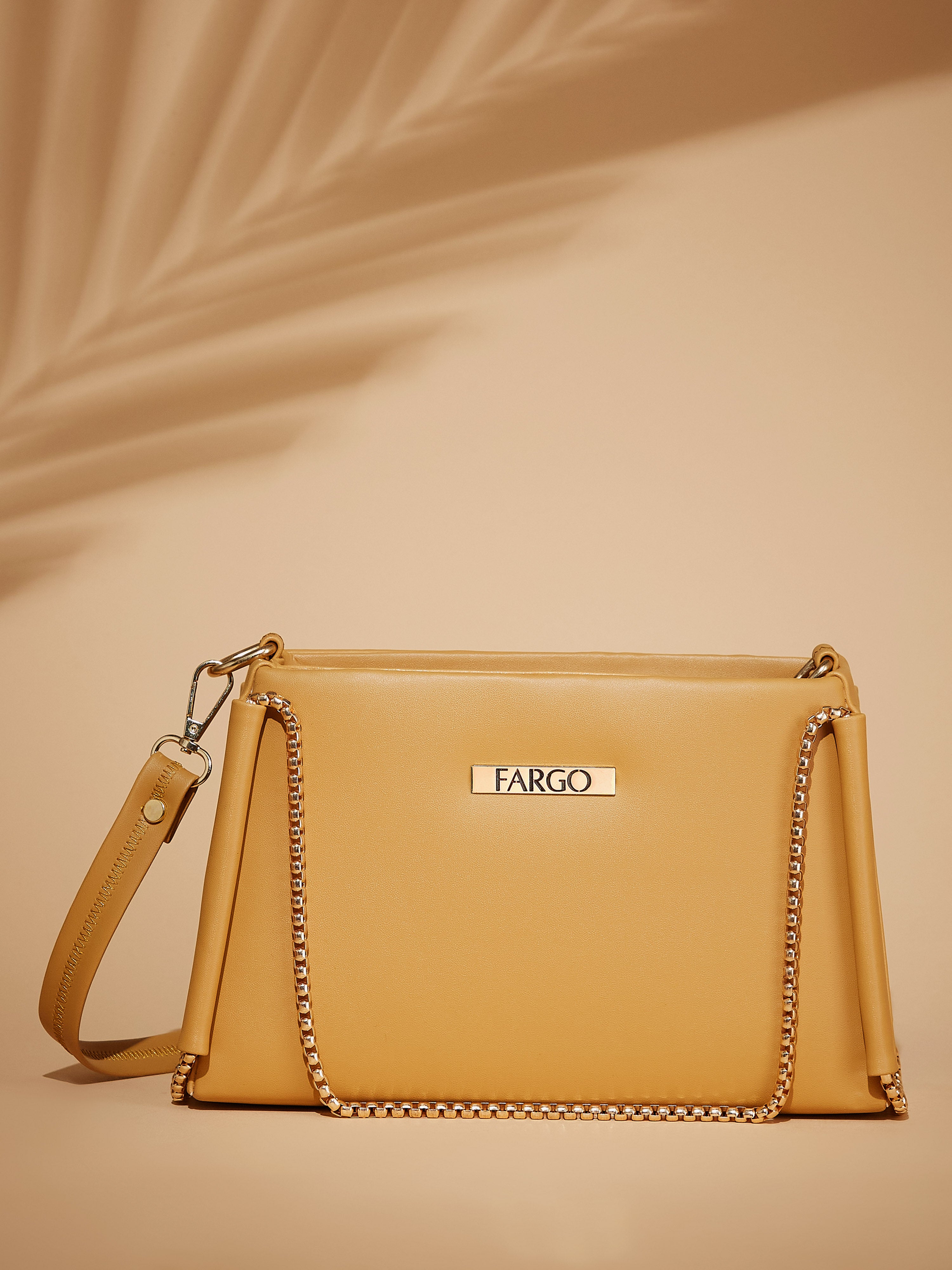 Vegan Leather Yellow Women's Bucket Sling Bag