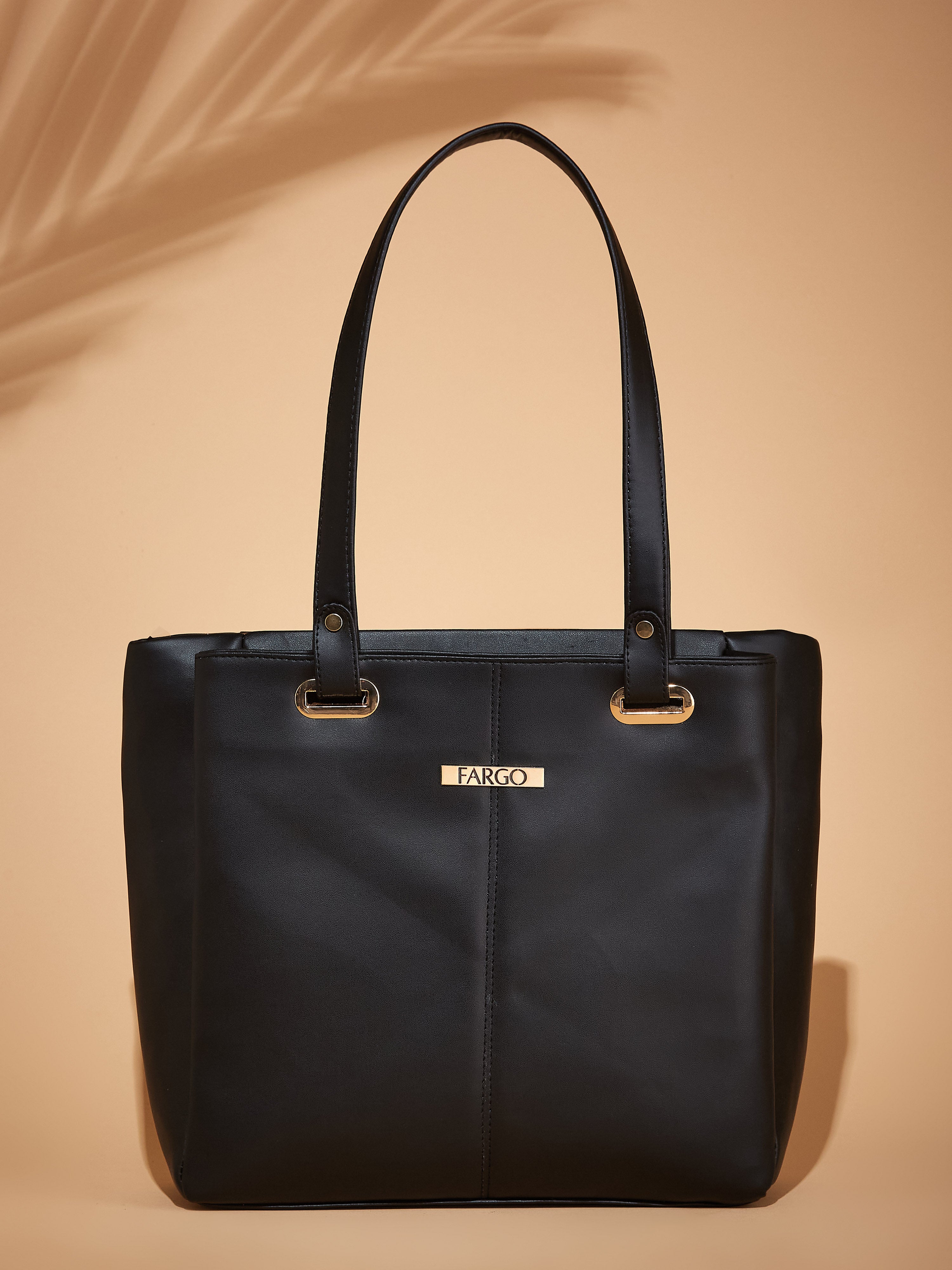 Vegan Leather Black Women's Tote
