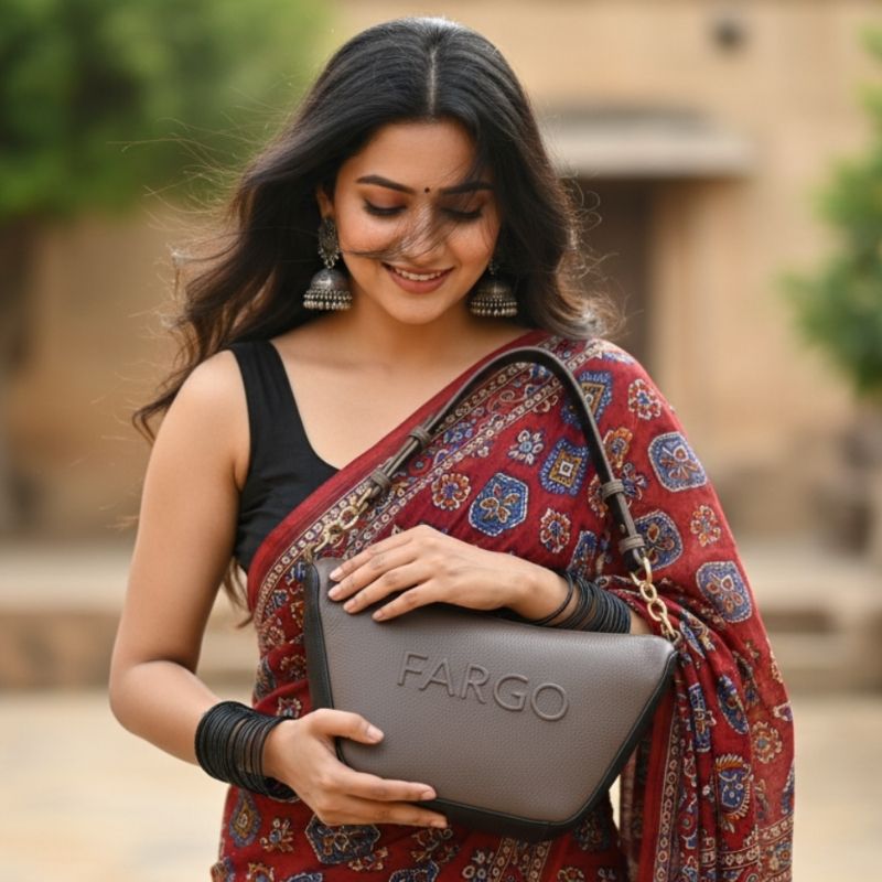 Vista Grey Shoulder Bag for Women