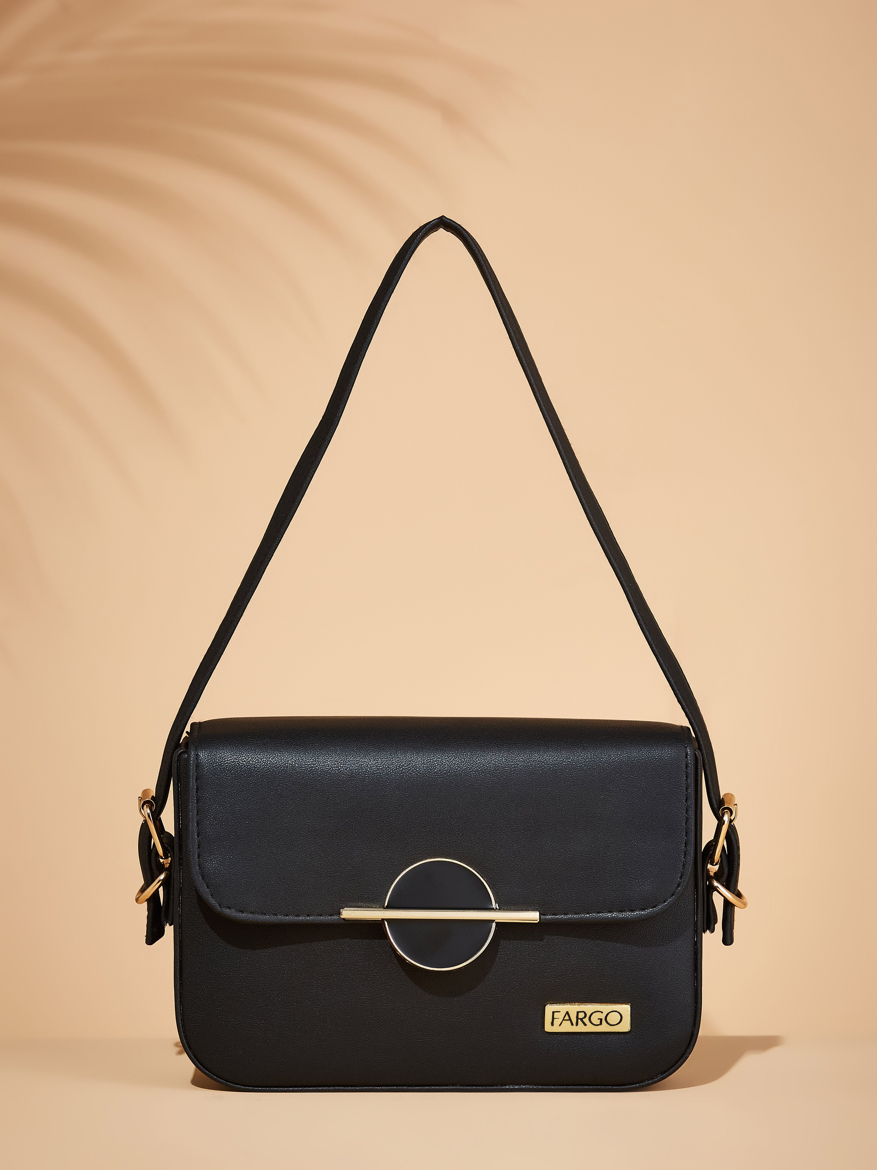 Vegan Leather Black Women's Shoulder Bag