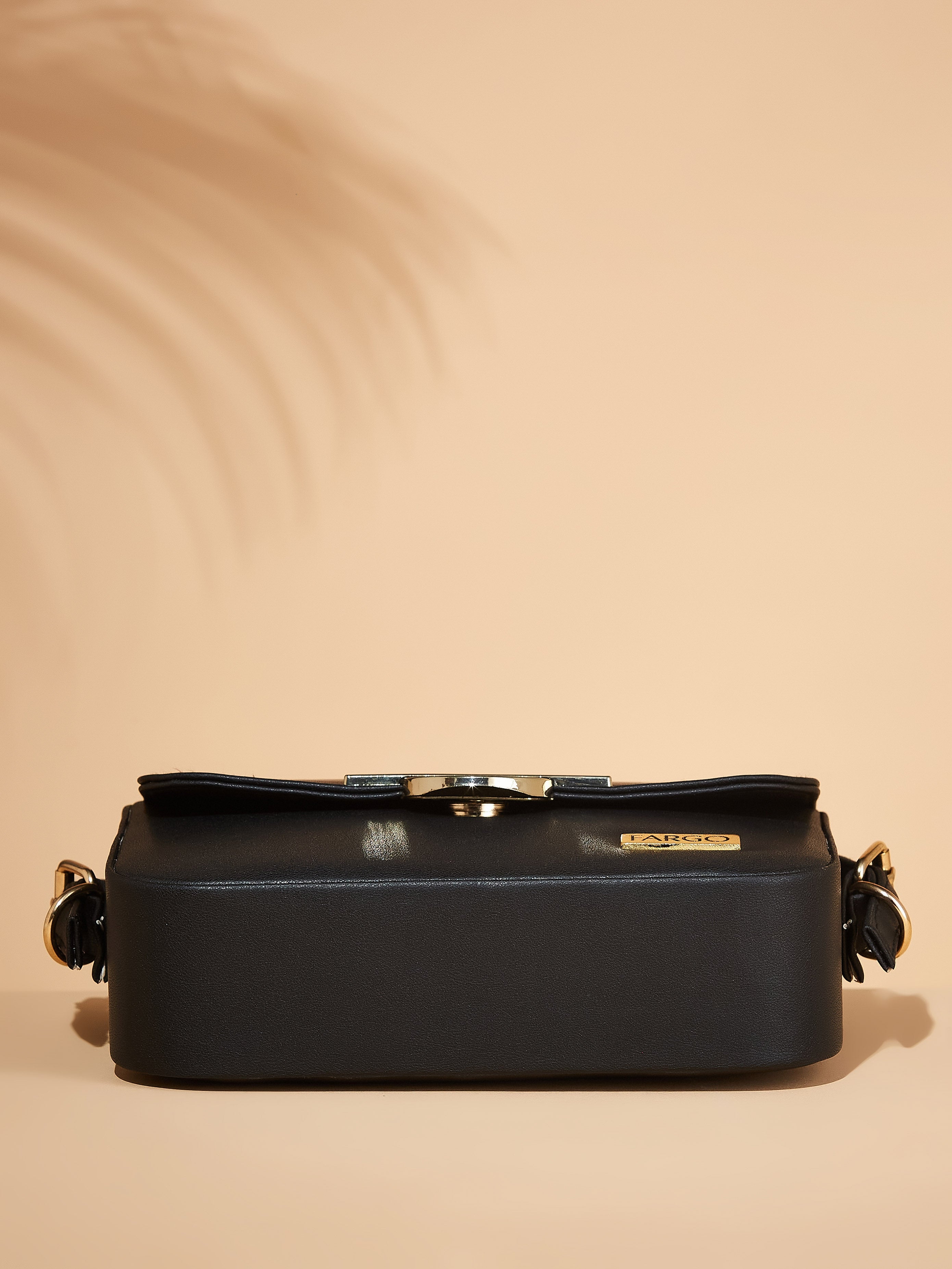 Vegan Leather Black Women's Shoulder Bag