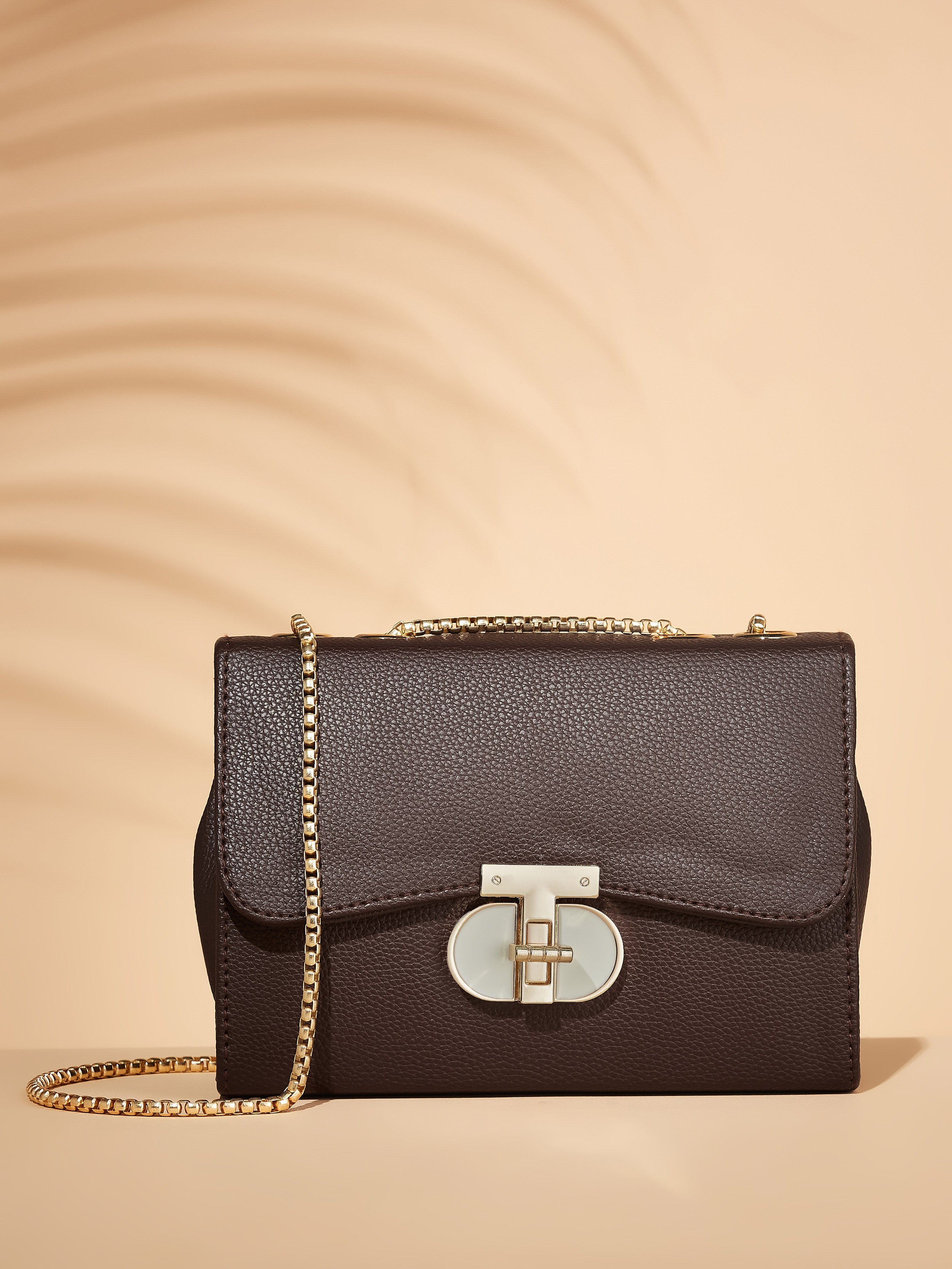 Vegan Leather Brown Women's Shoulder Bag
