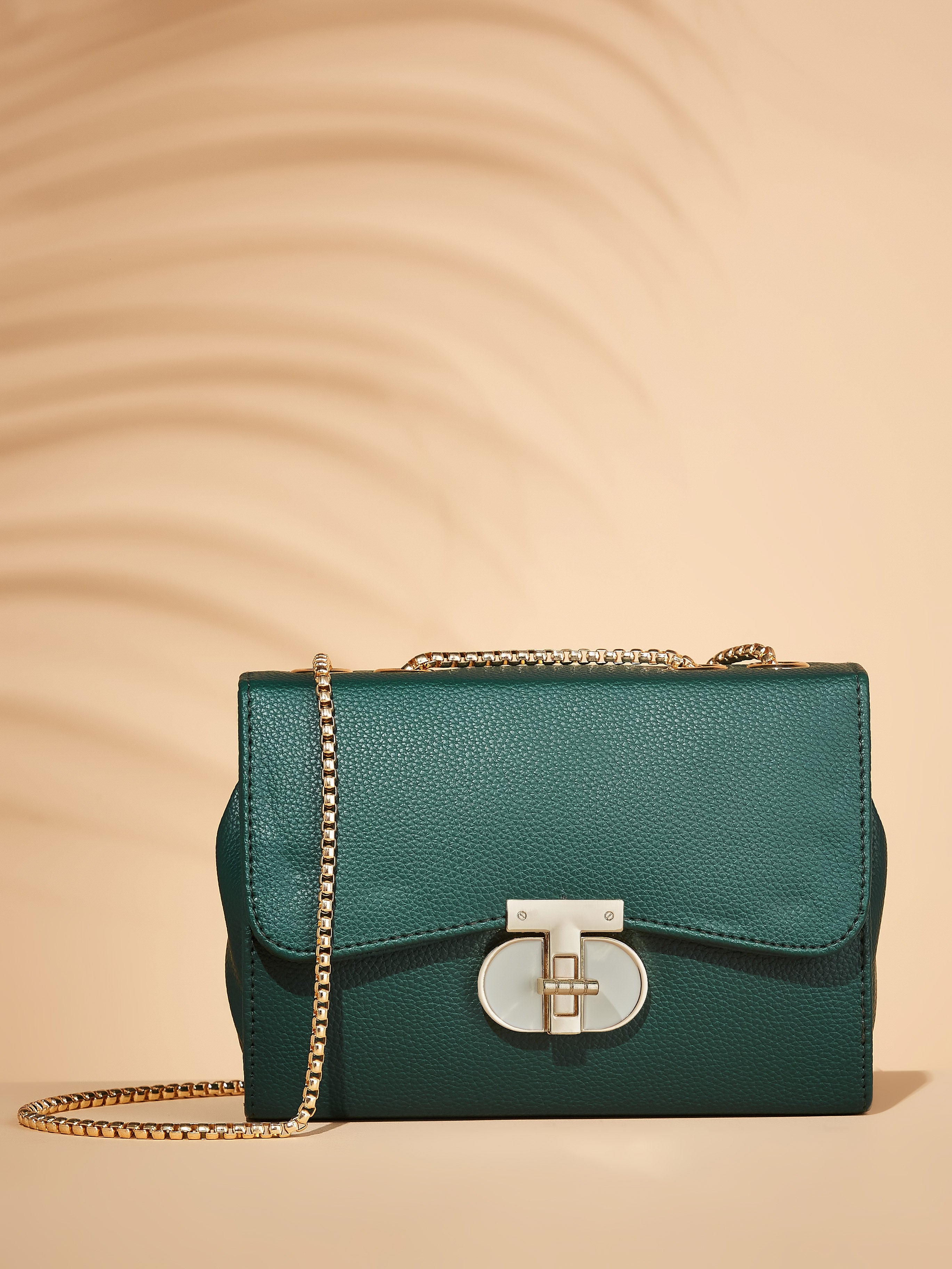 Vegan Leather Green Women's Shoulder Bag
