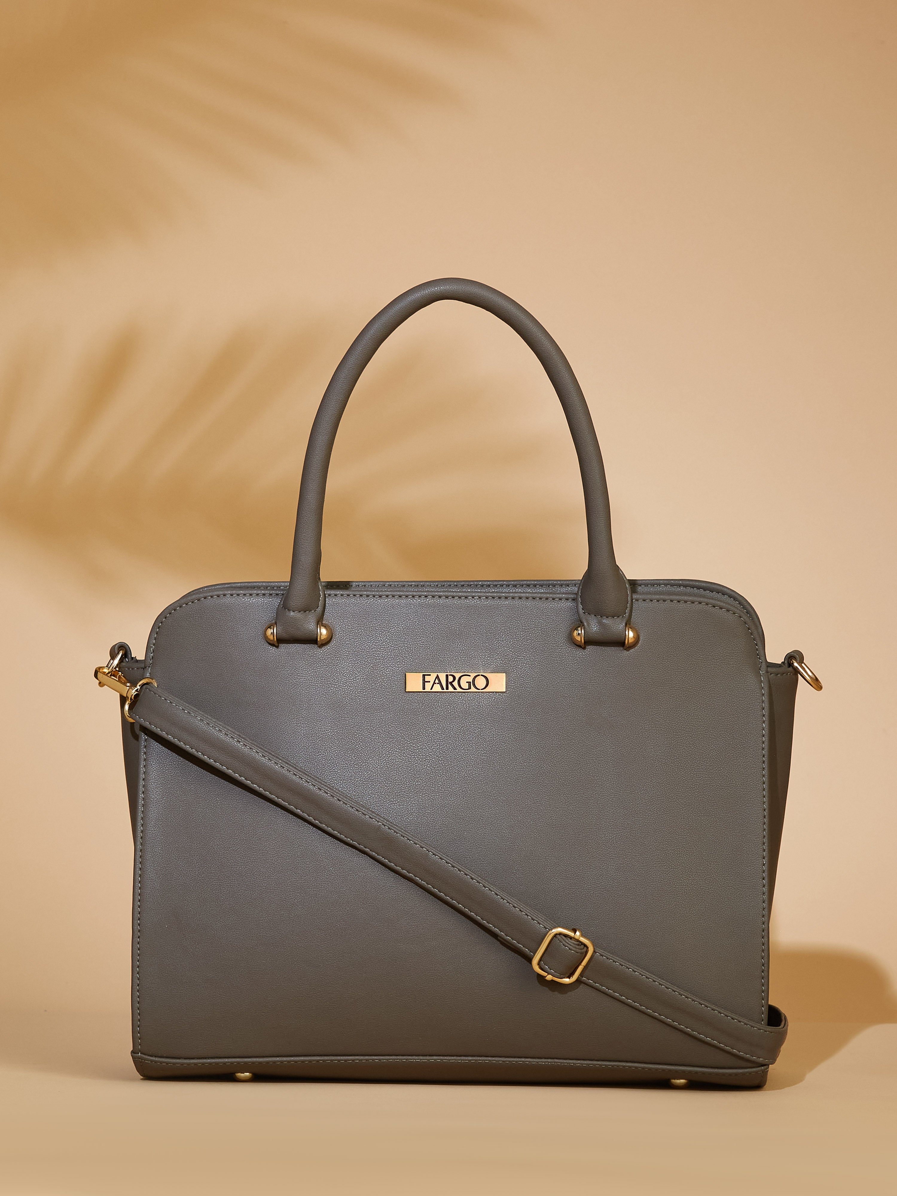 Vegan Leather Grey Women's Handbag