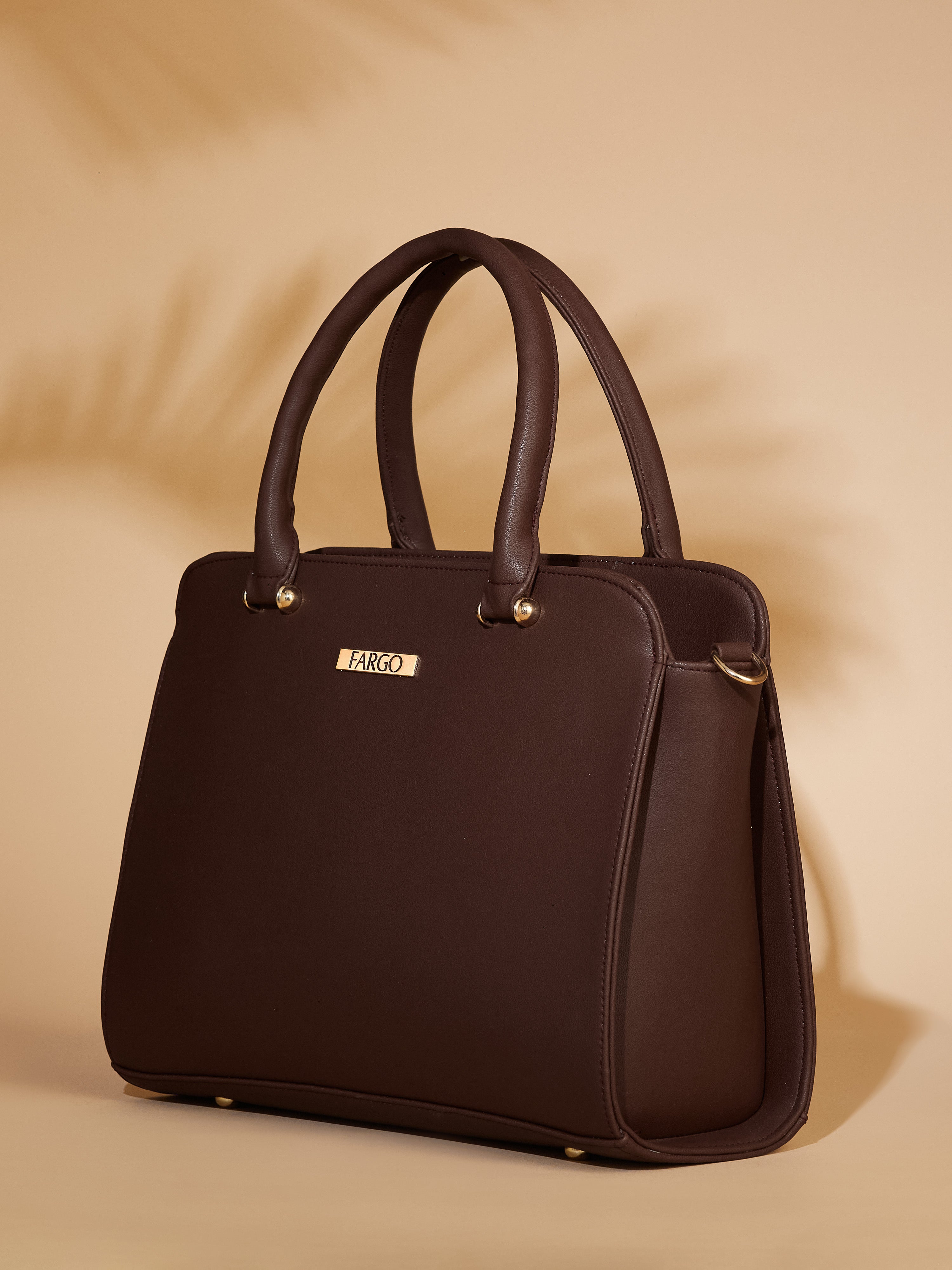 Vegan Leather Brown Women's Handbag