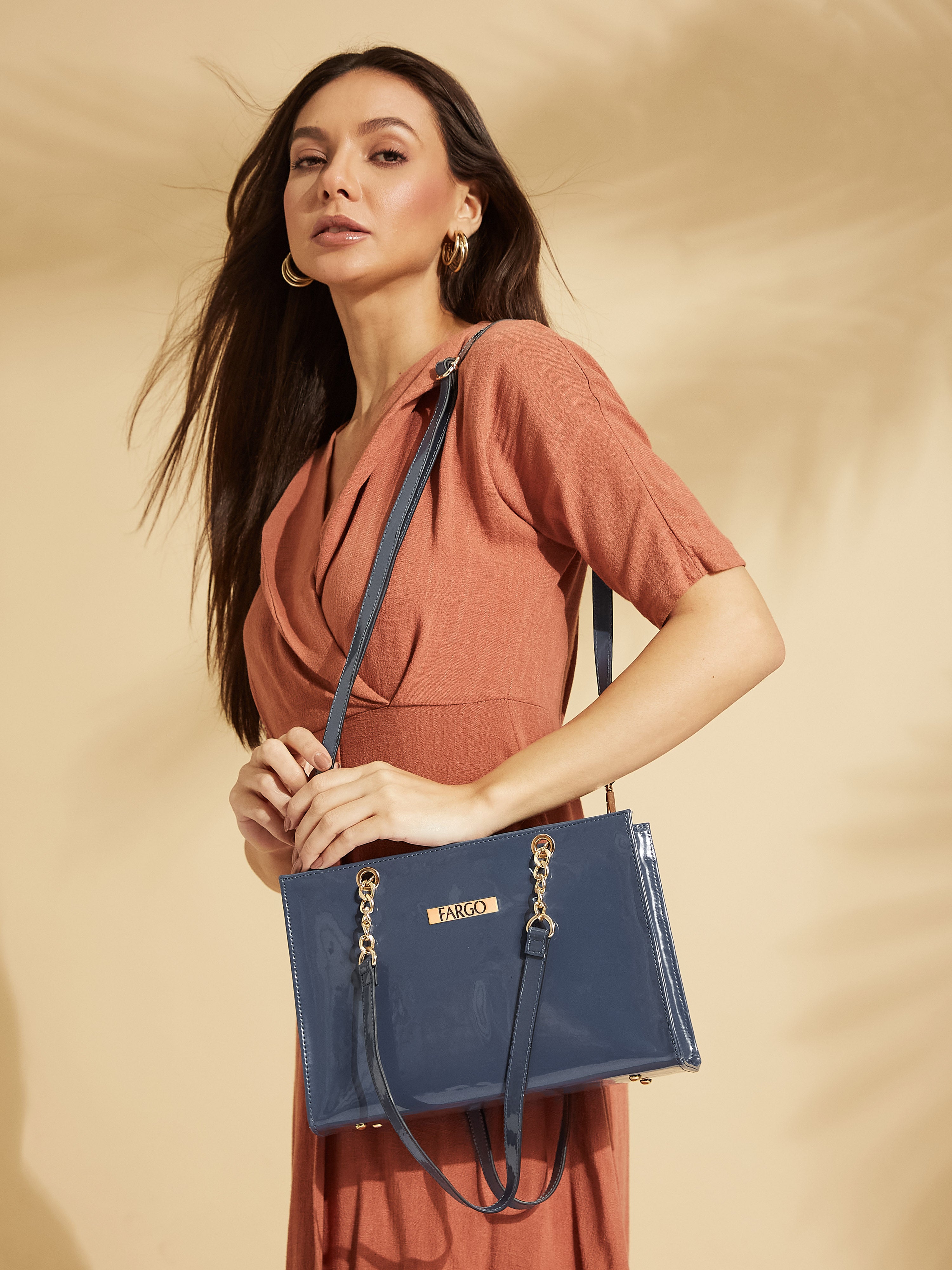 Vegan Leather Grey Women's Handbag
