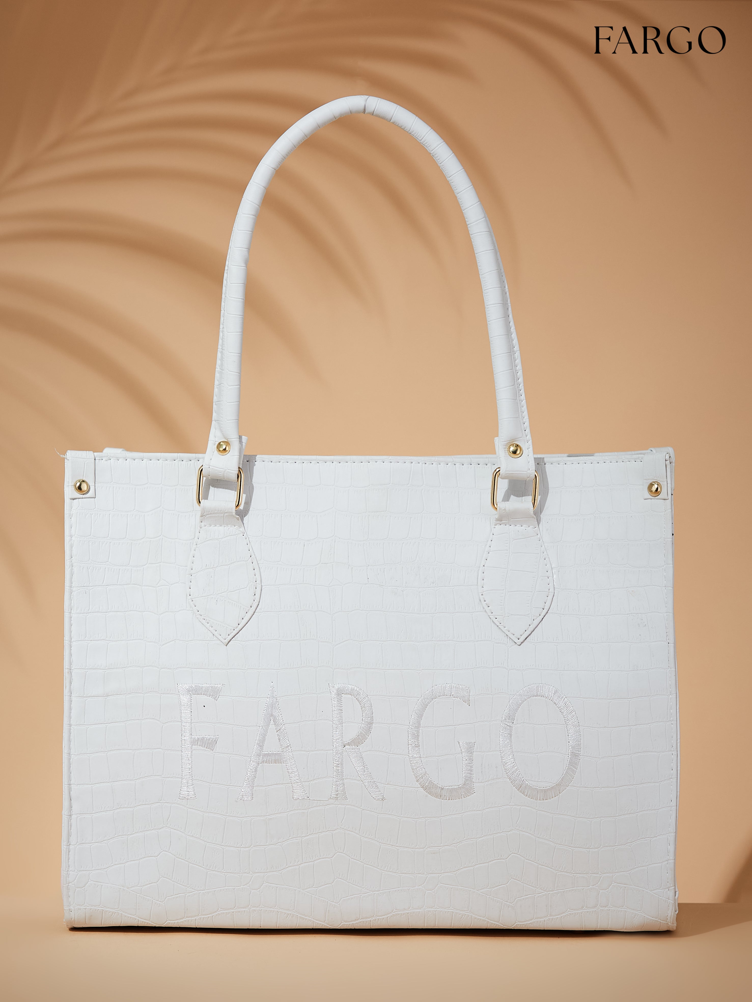 Vegan Leather White Women's Tote