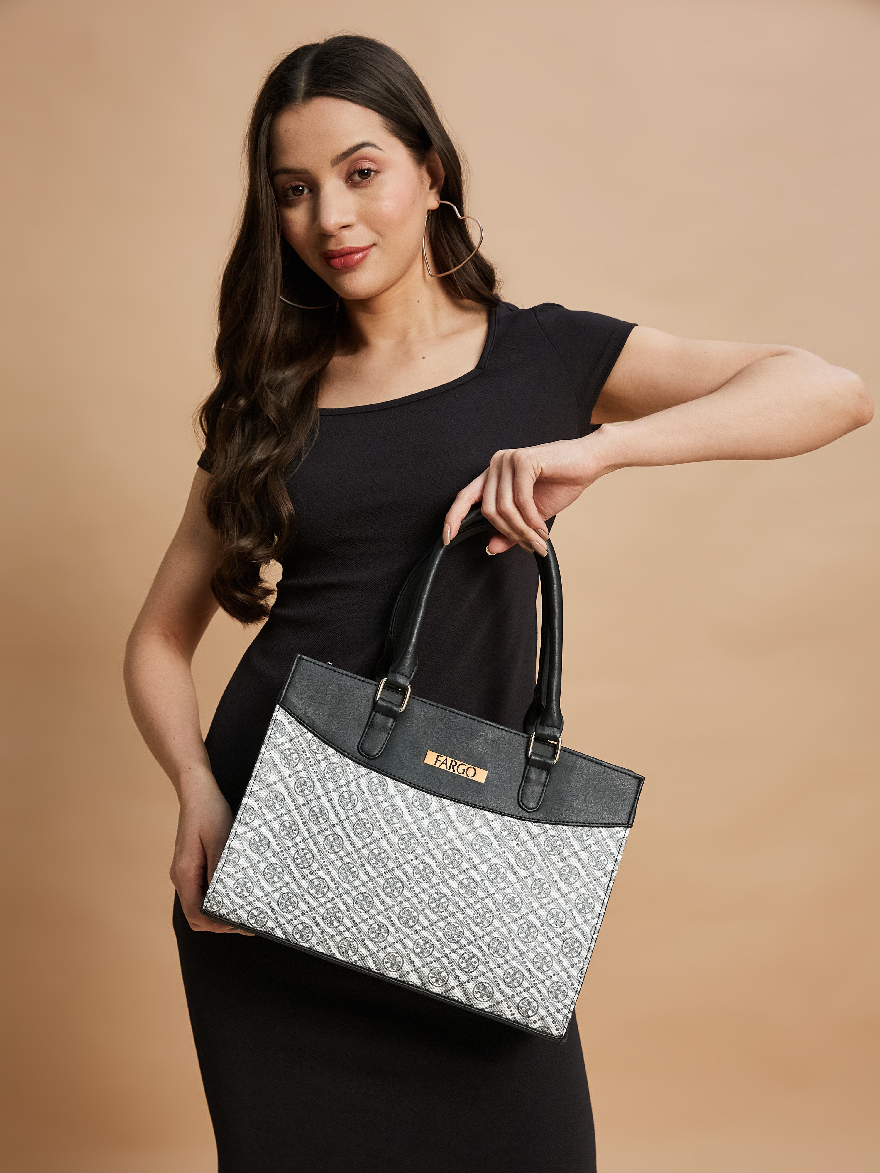 Vegan Leather Grey Women's Handbag