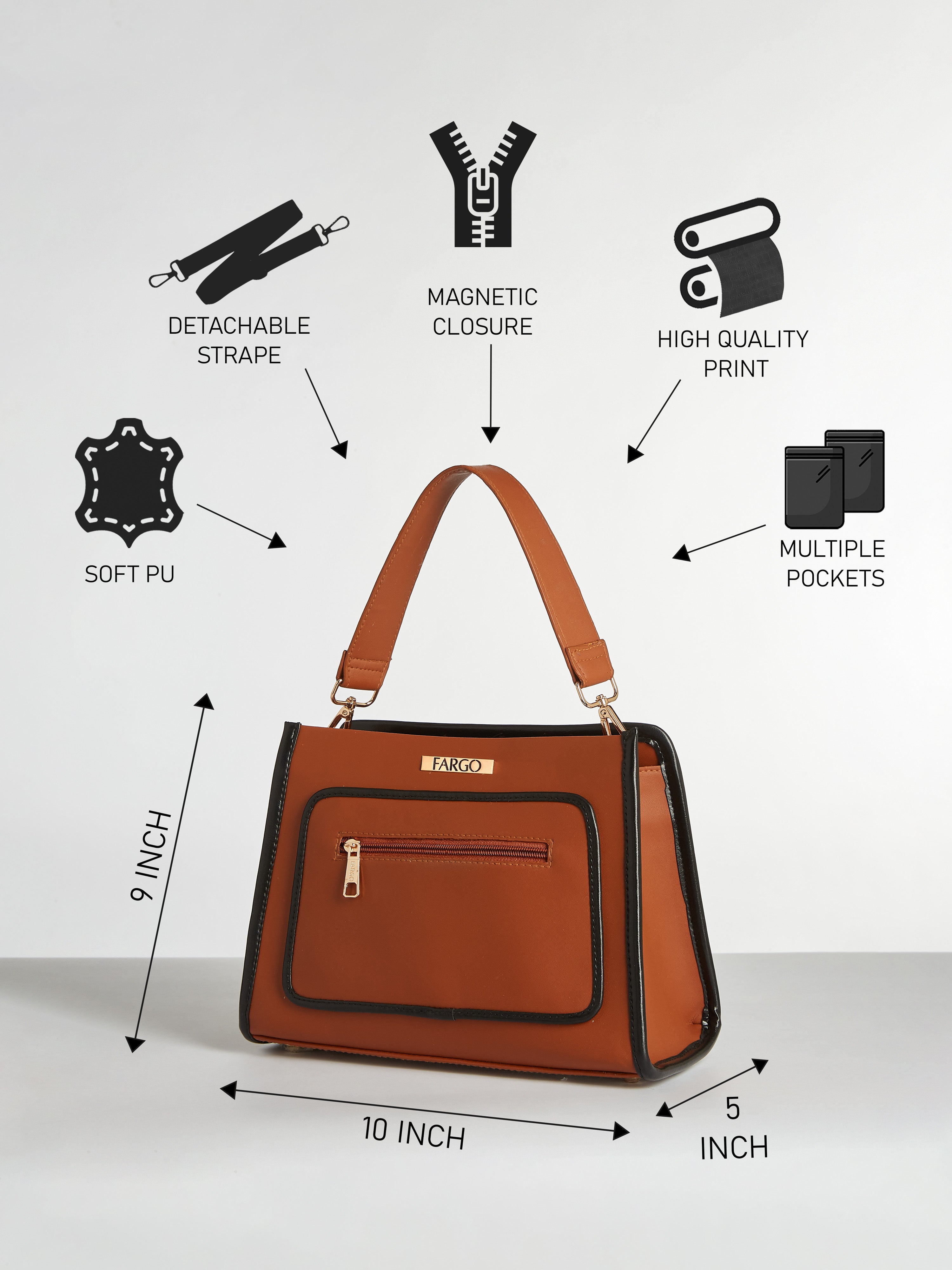 Mila Tan Handbag for Women