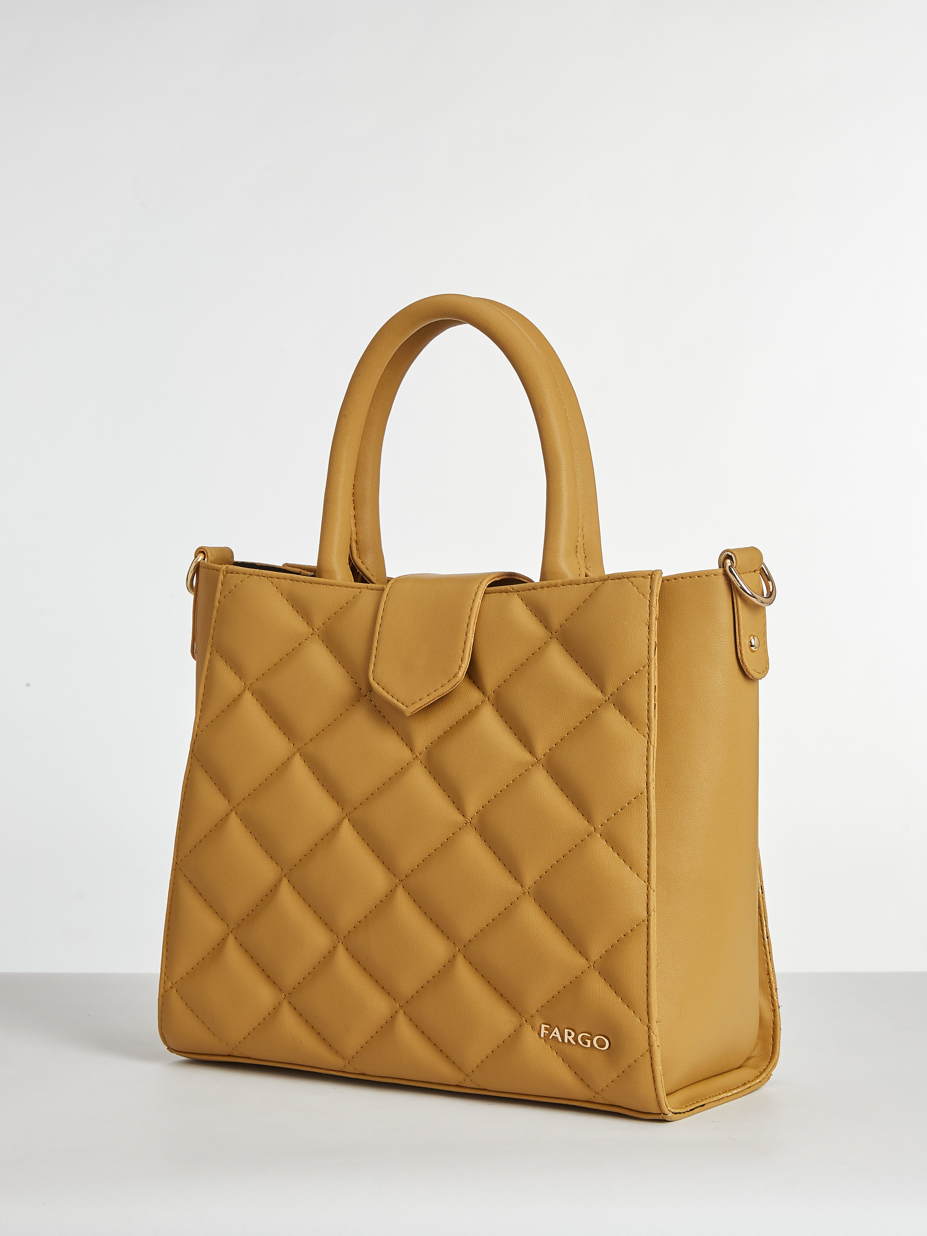 Hera Yellow Quilted Handbag for Women