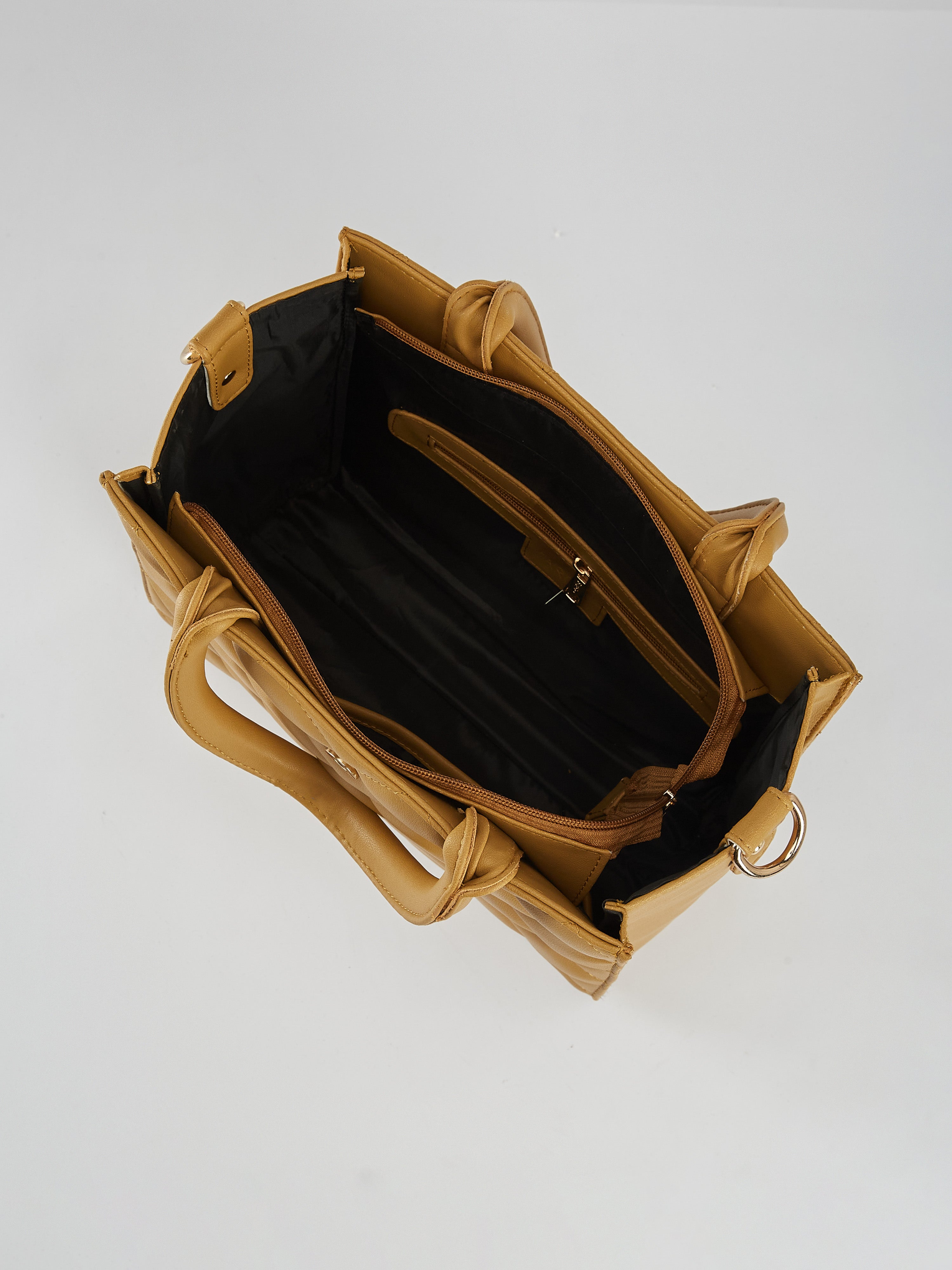 Hera Yellow Quilted Handbag for Women