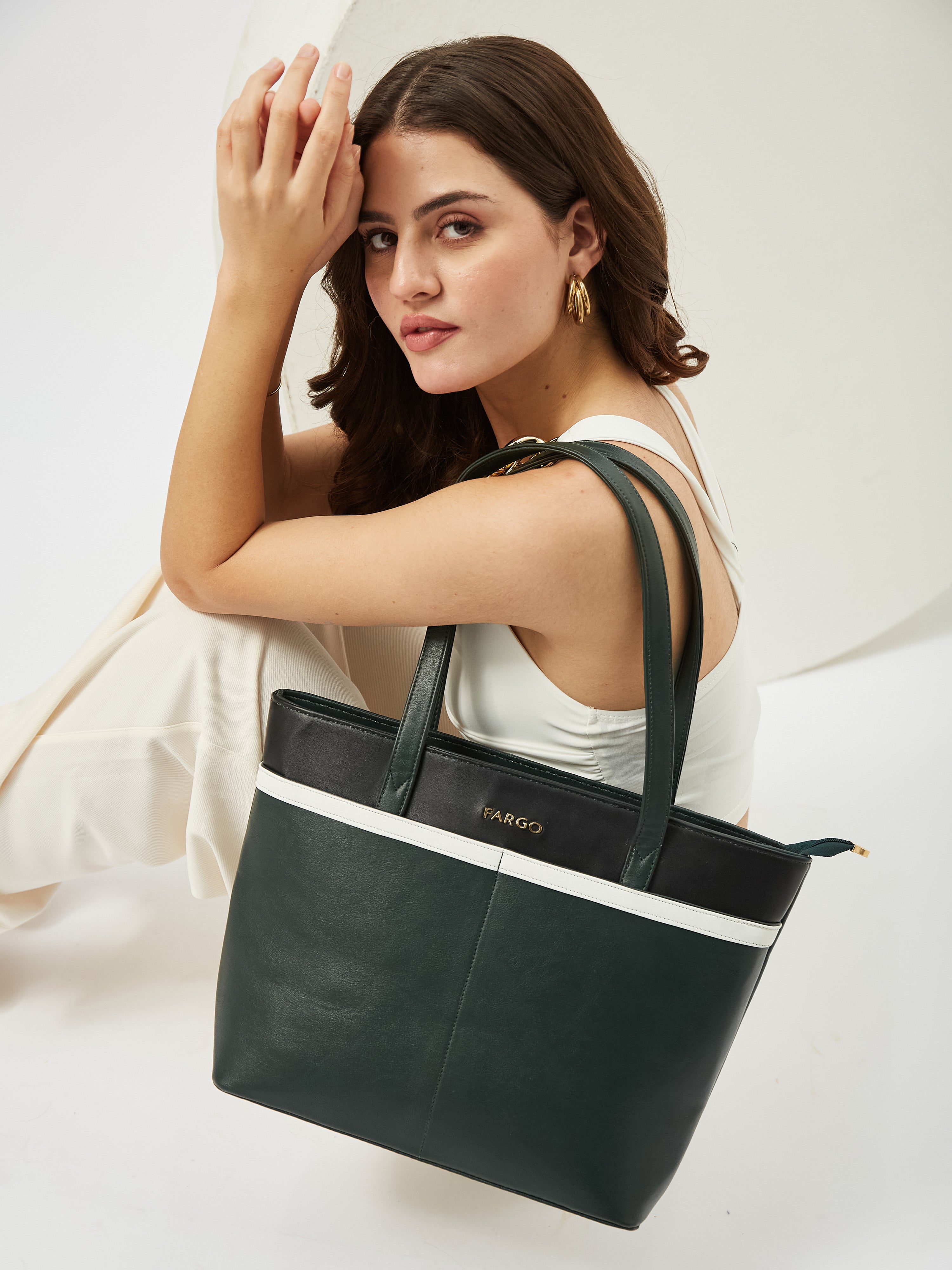 Stride Green Tote Bag for Women