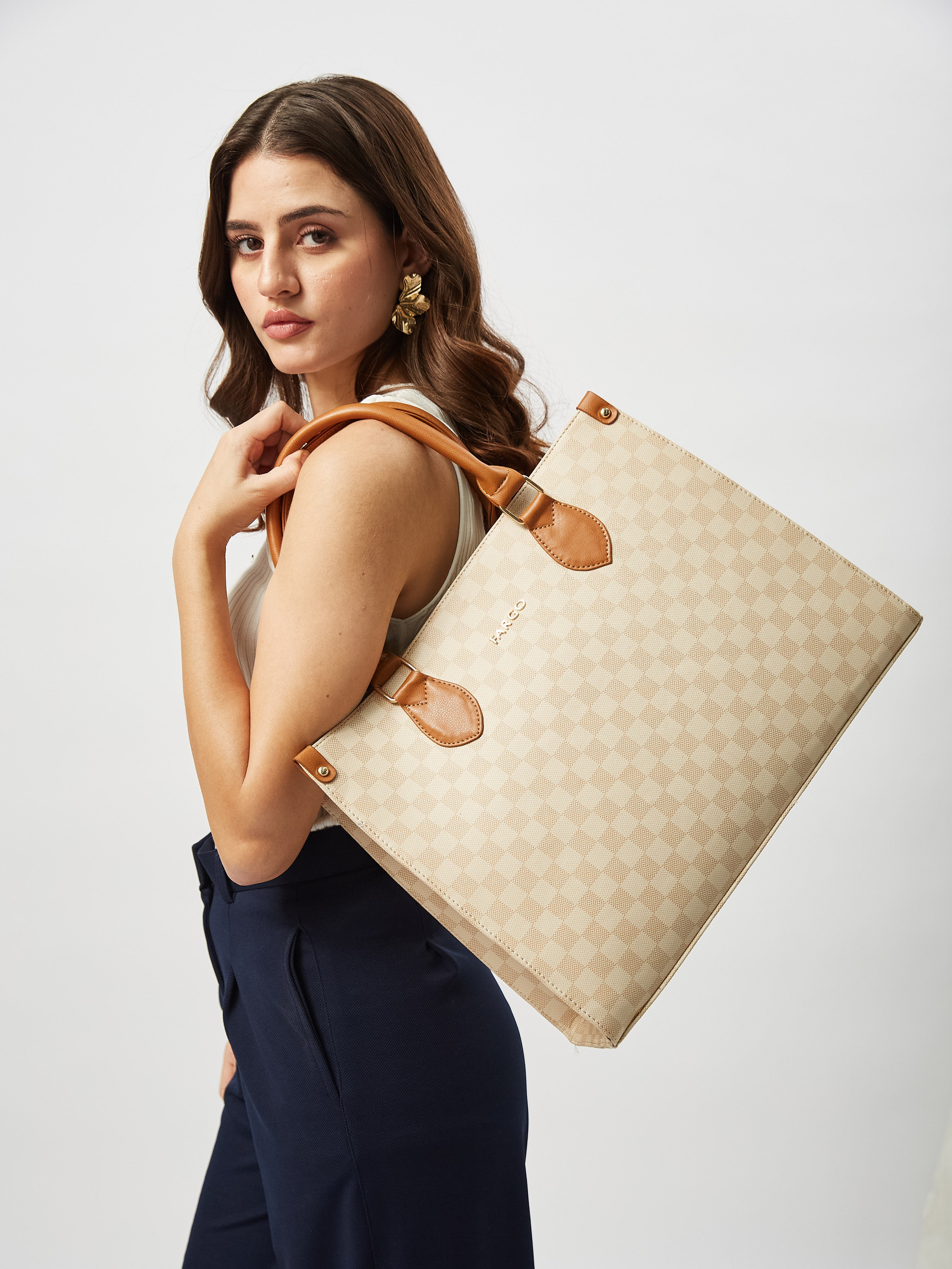 Noble Beige Tote Bag for Women