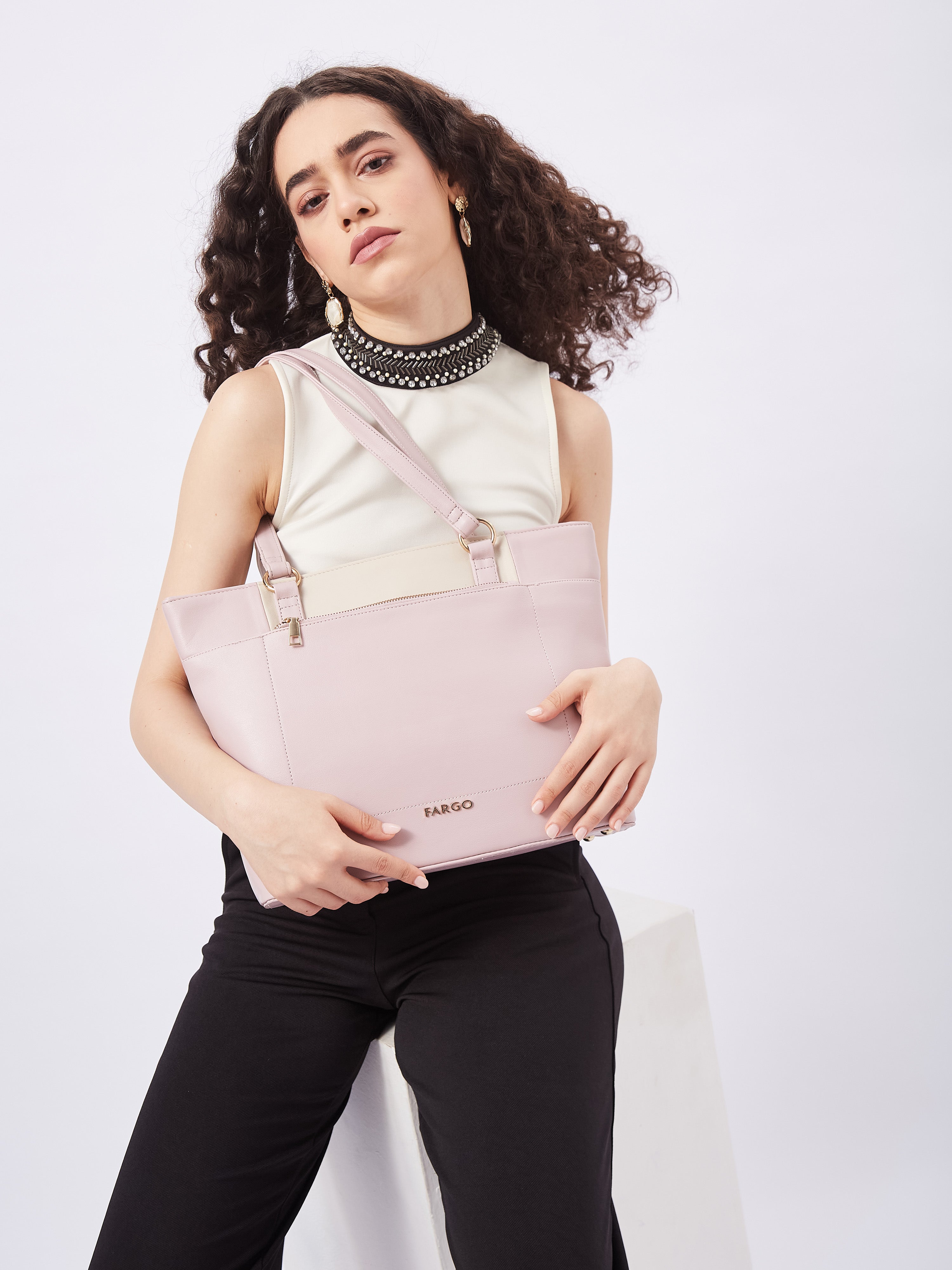 Trivana Pink Tote Bag for Women