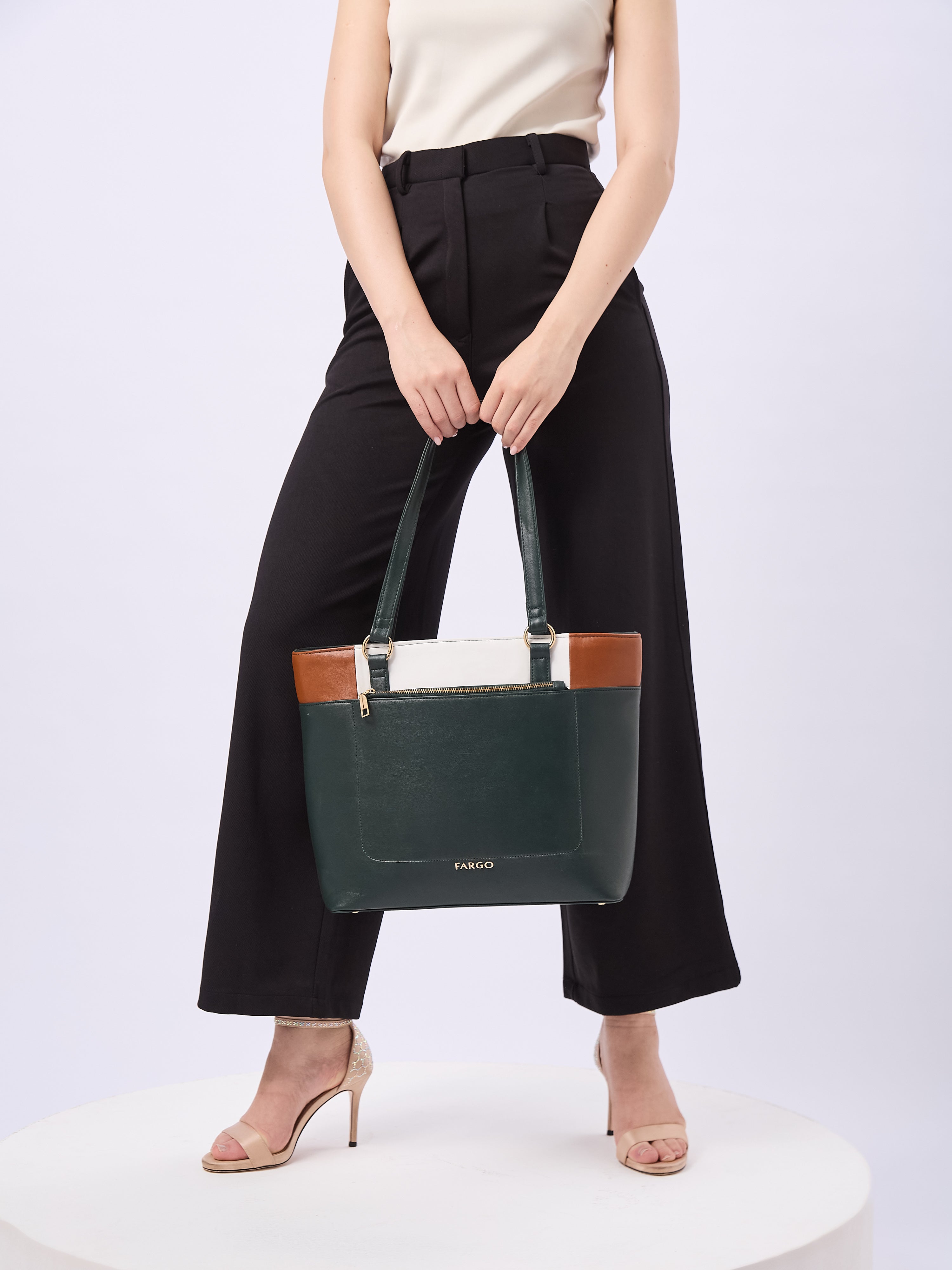 Trivana Green Tote Bag for Women