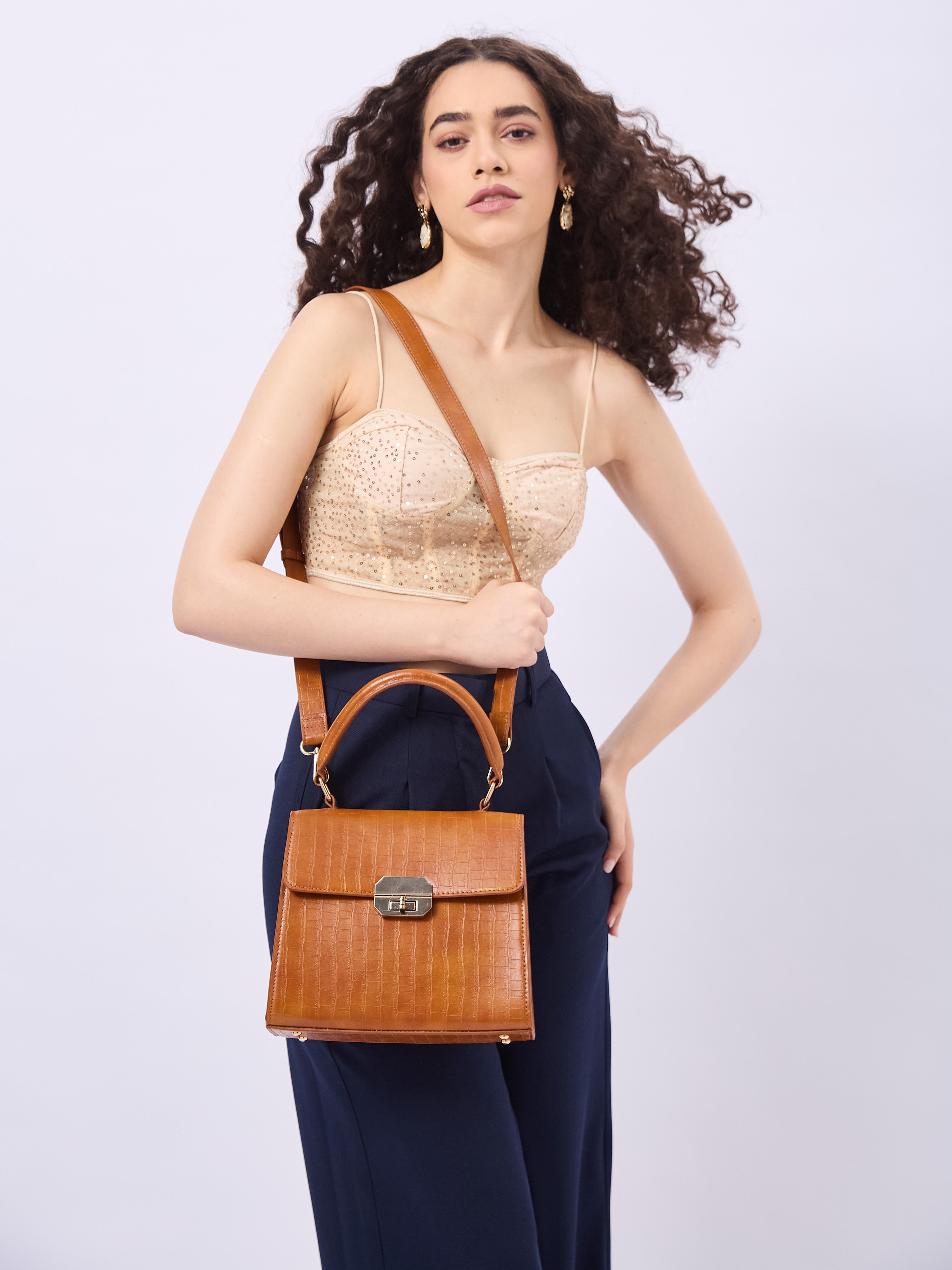 Dynasty Croco Handbag for Women